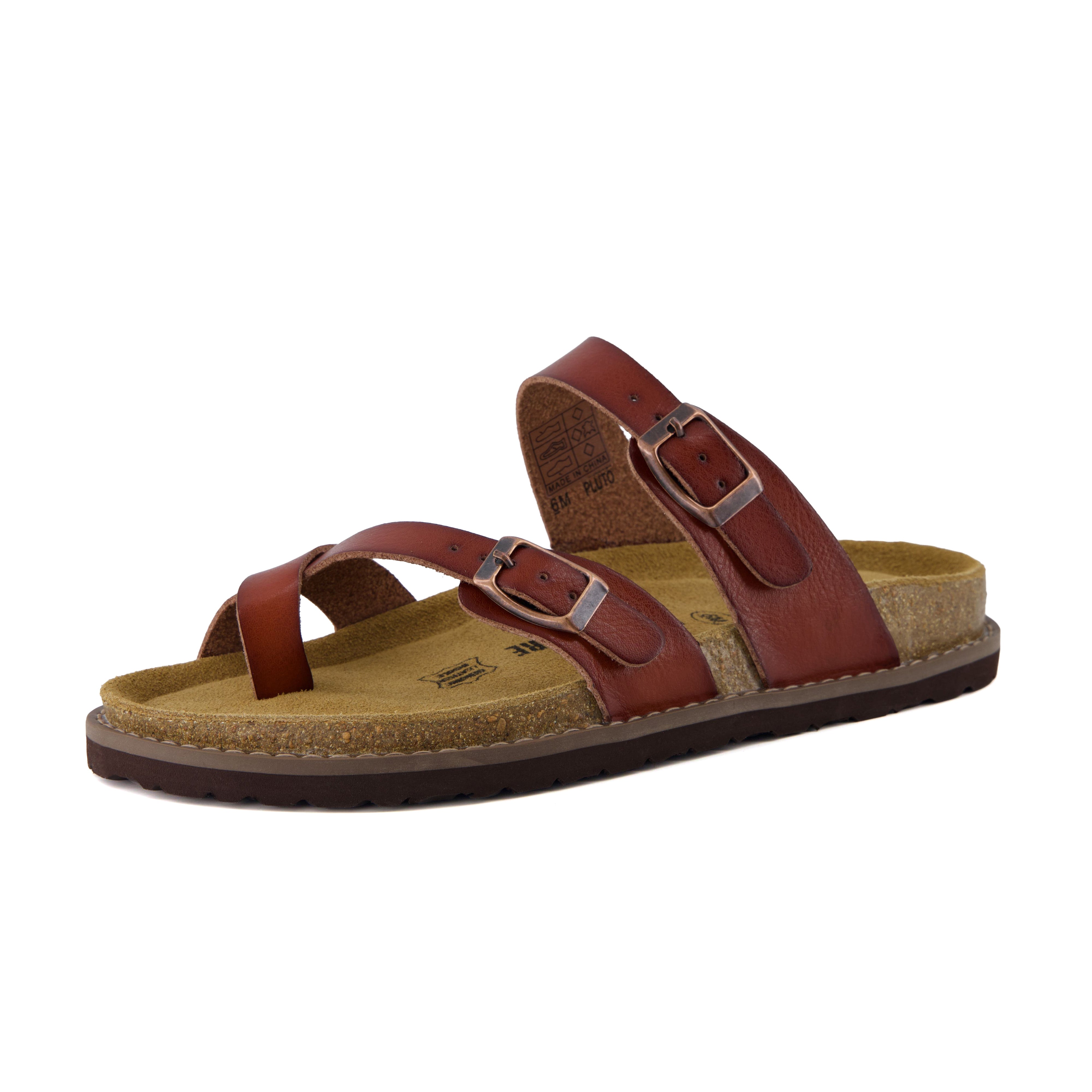 Pluto Cork Sandals Whiskey