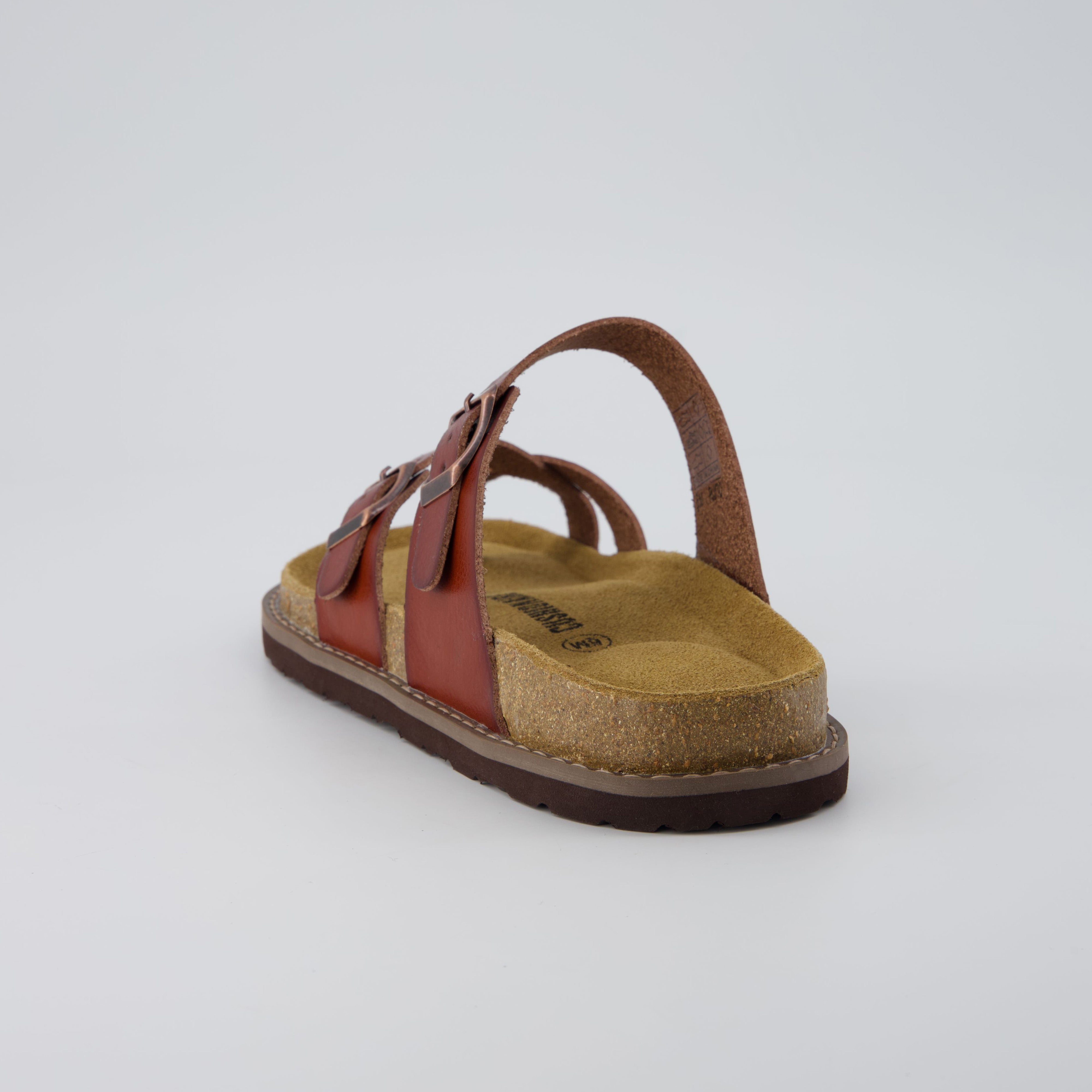 Pluto Cork Sandals Whiskey