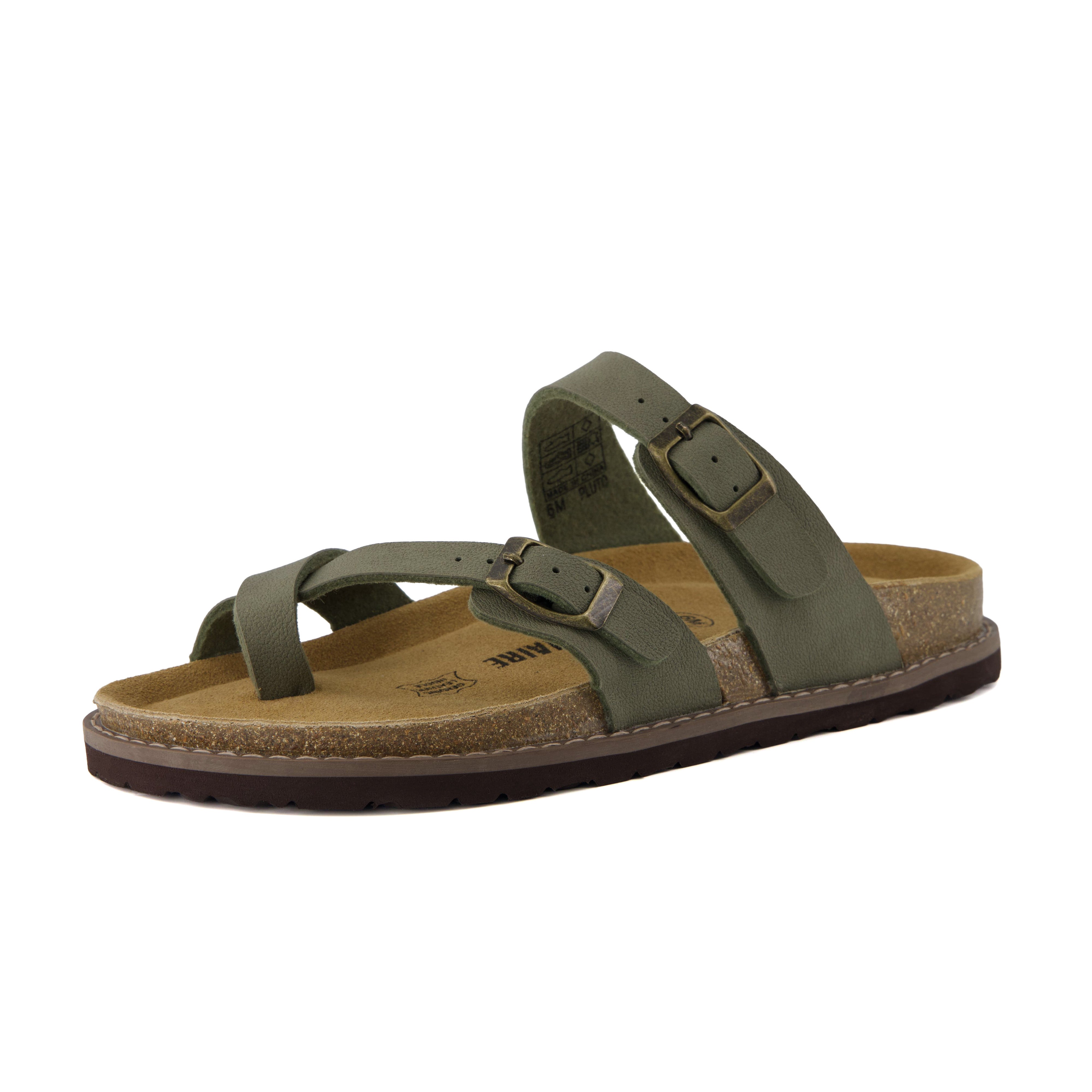 Pluto Cork Sandals Olive
