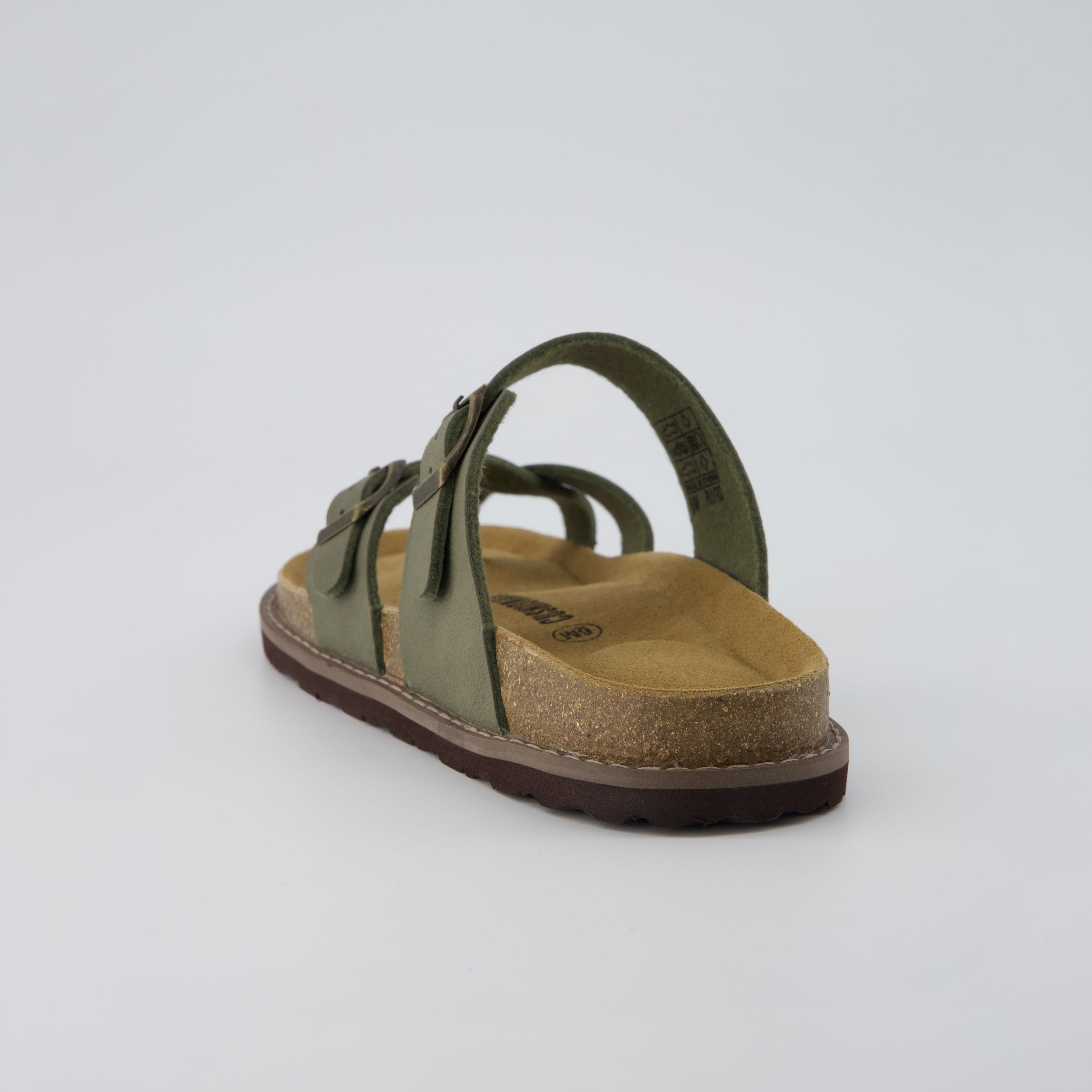 Pluto Cork Sandals Olive
