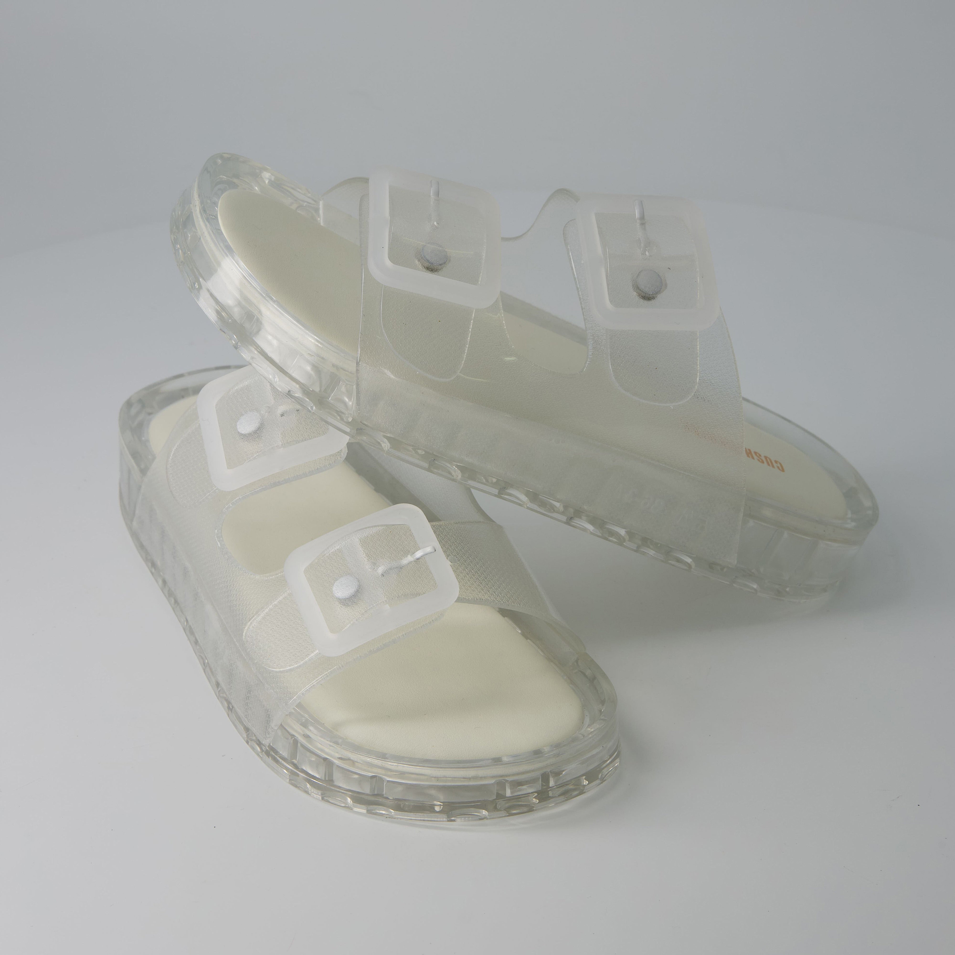 Pool Slip-On Slides Clear Medium