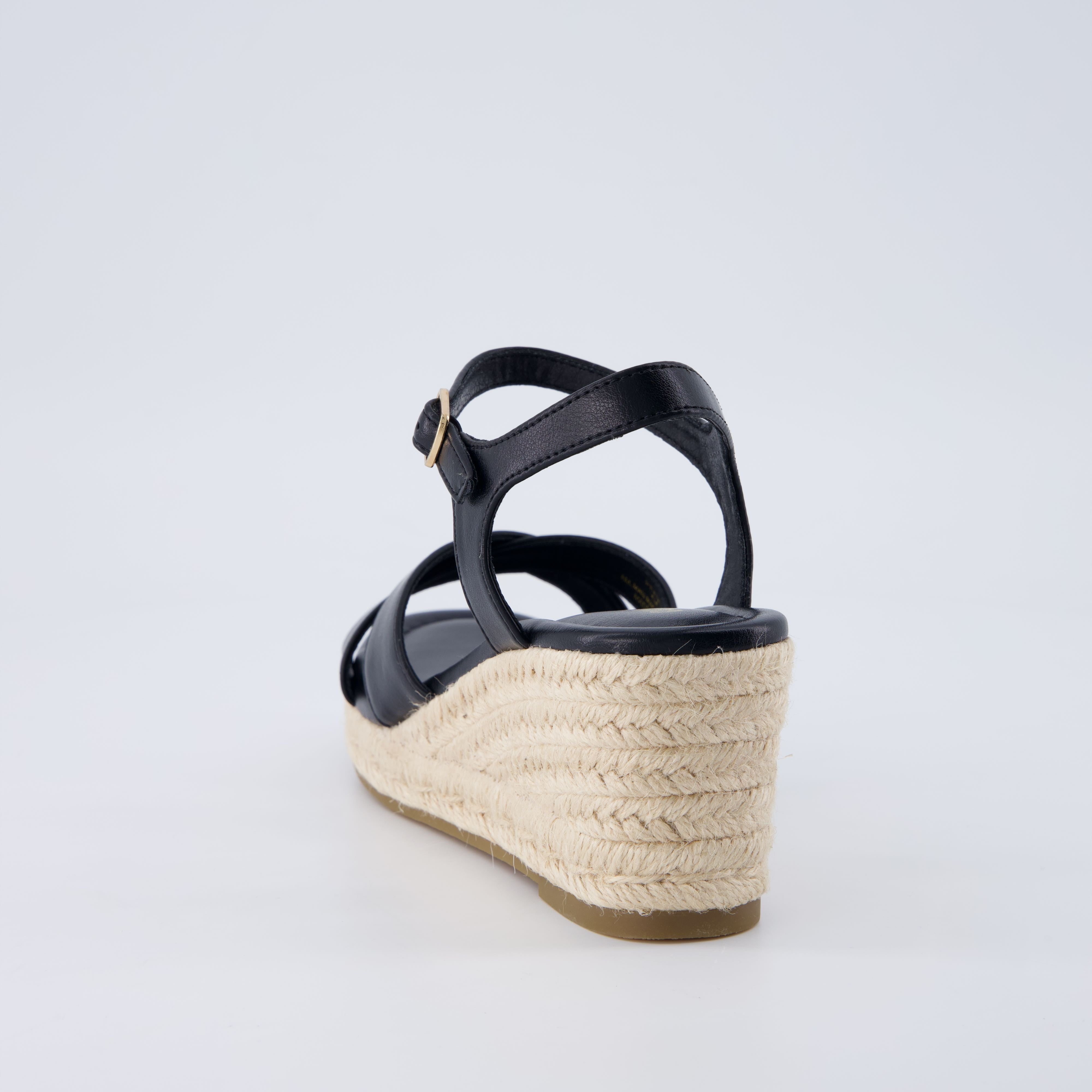 Prego Espadrille Wedge Sandals Black Medium