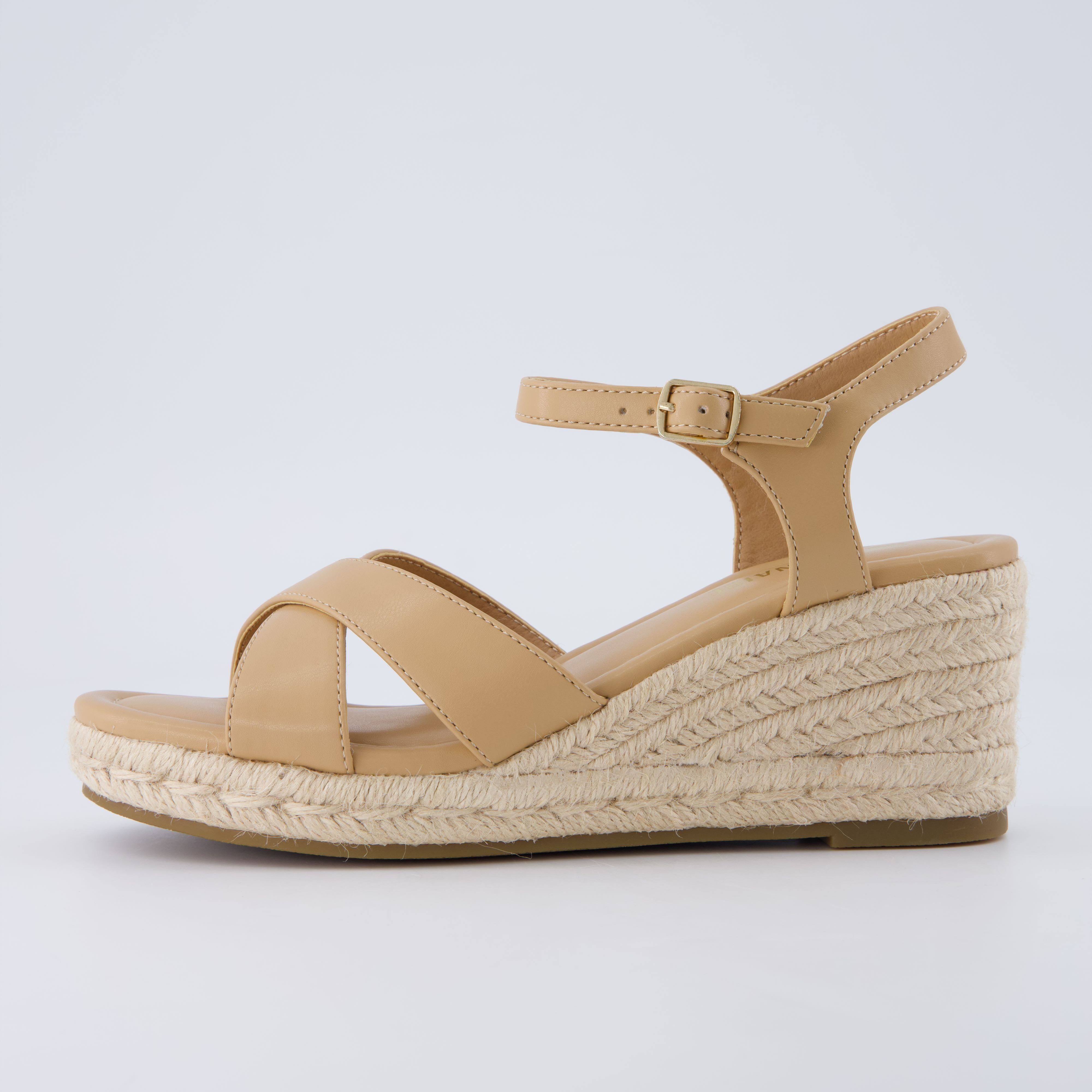 Prego Espadrille Wedge Sandals Brown Medium