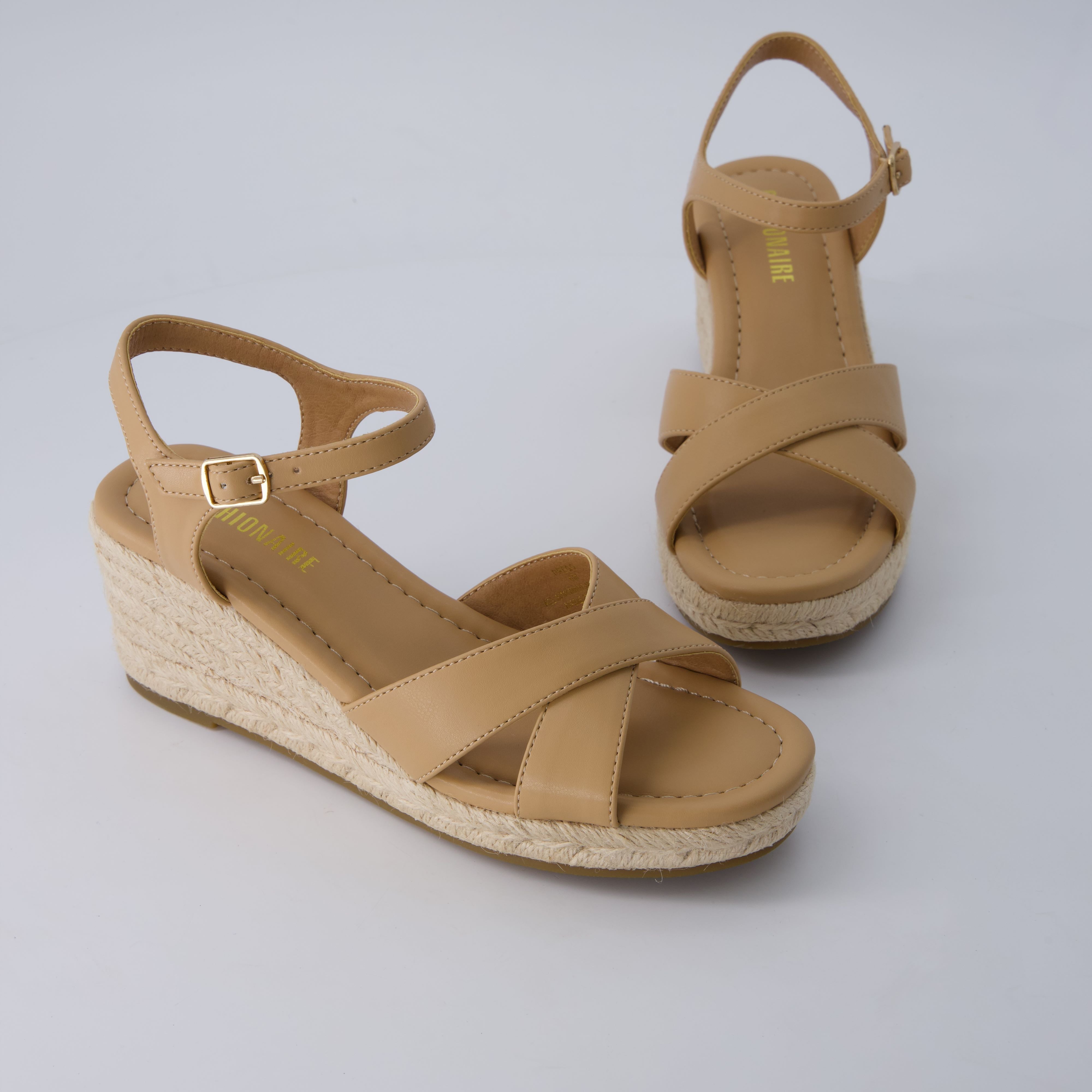 Prego Espadrille Wedge Sandals Brown Medium