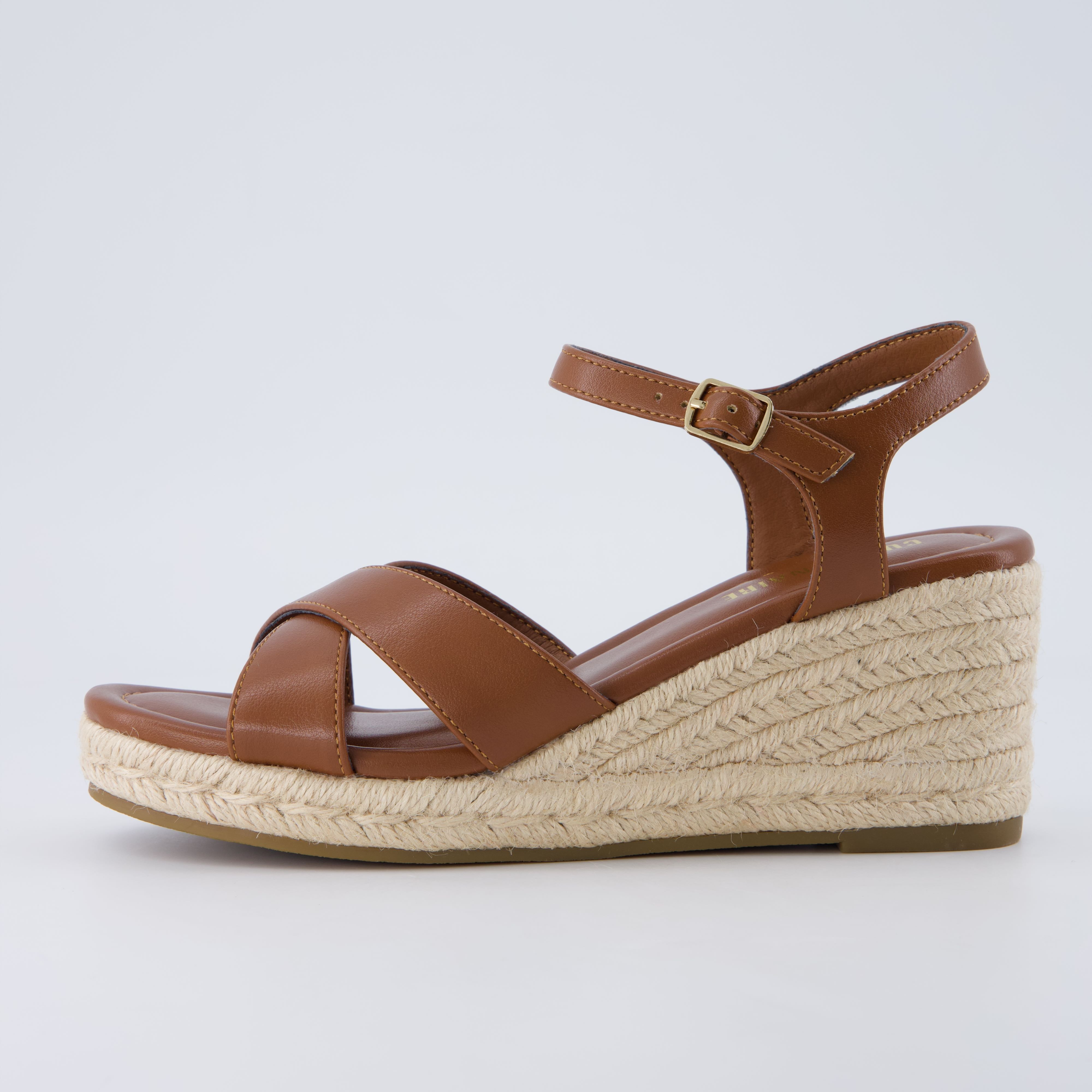 Prego Espadrille Wedge Sandals Brown Medium
