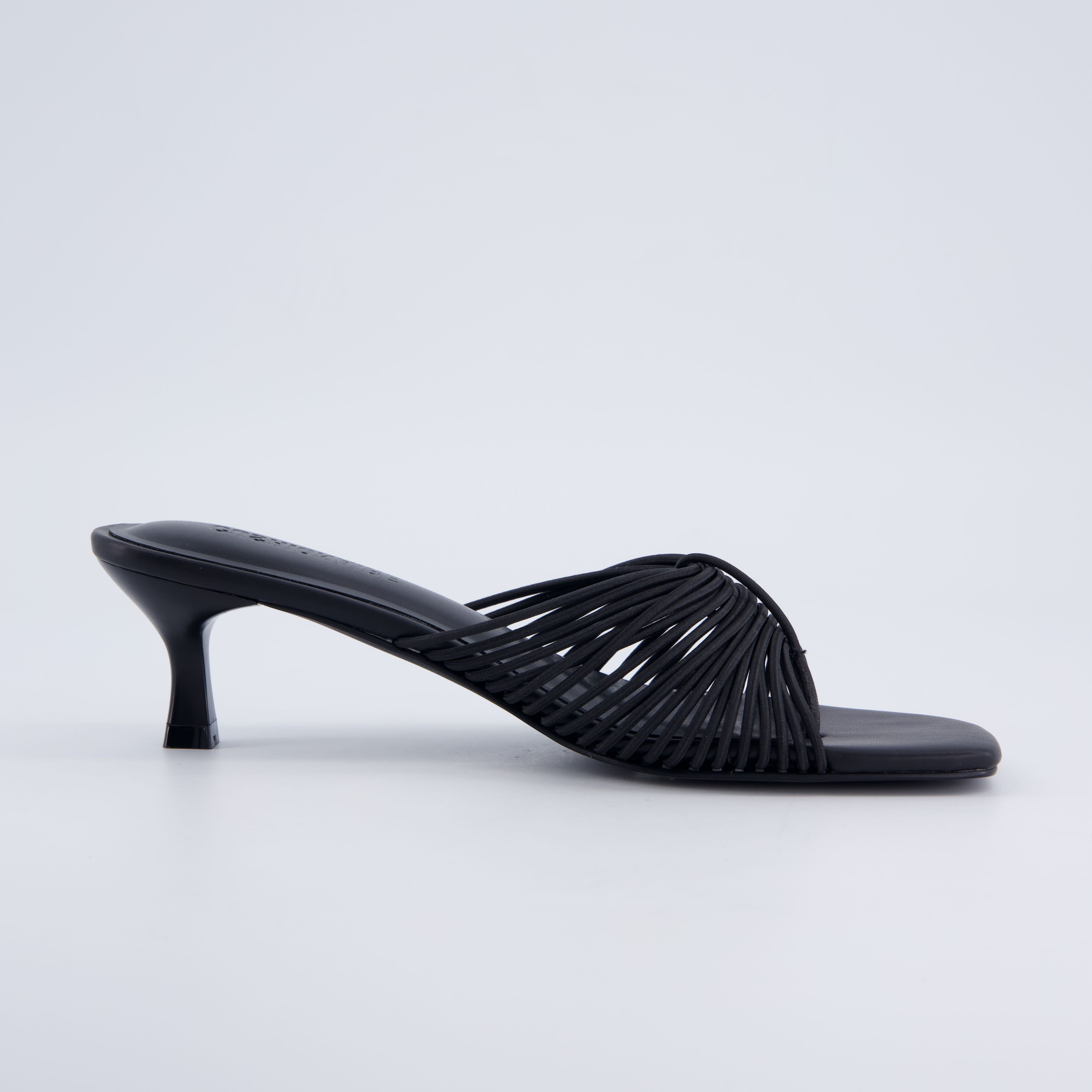 Quiz Kitten Heels Black Medium