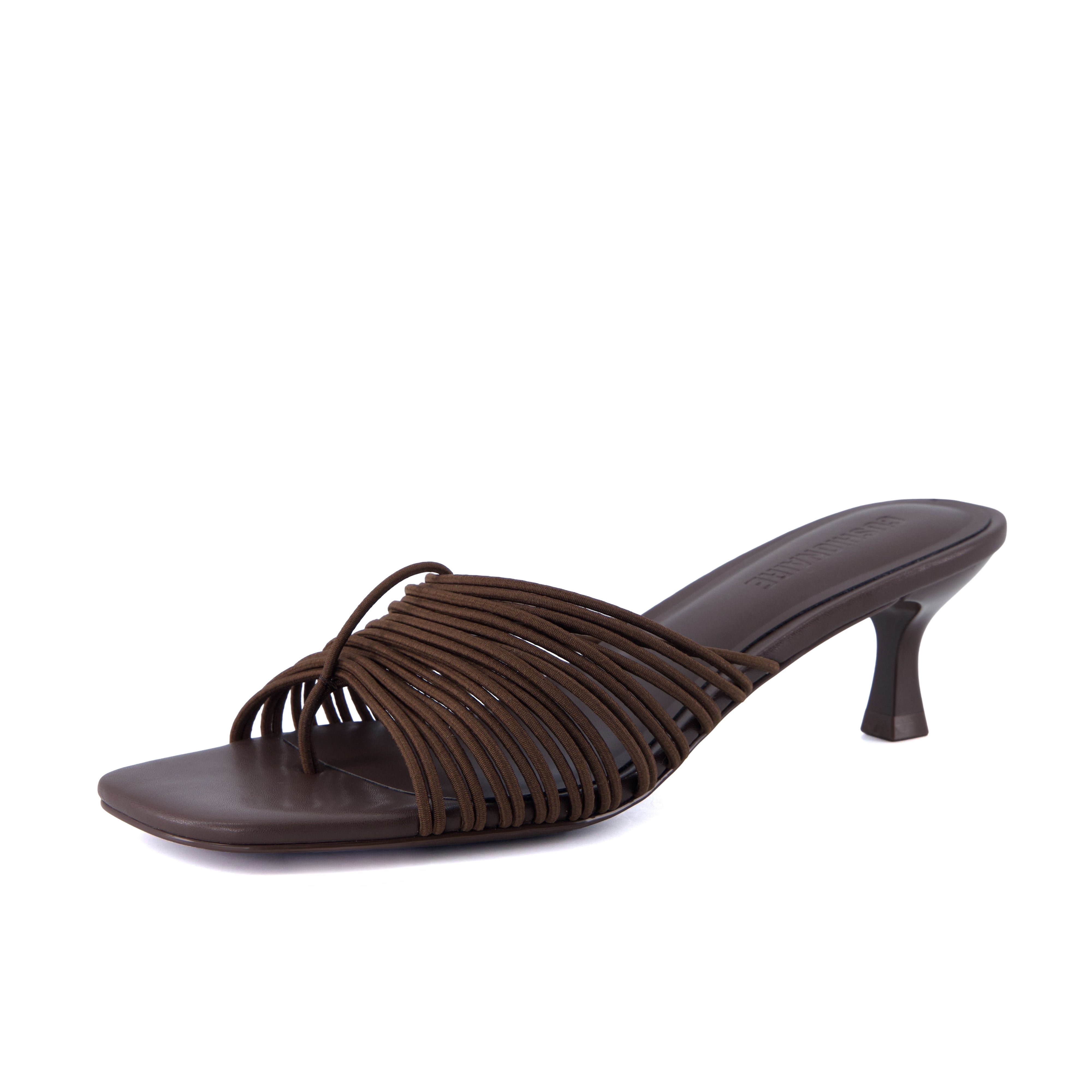 Quiz Kitten Heels Brown Medium