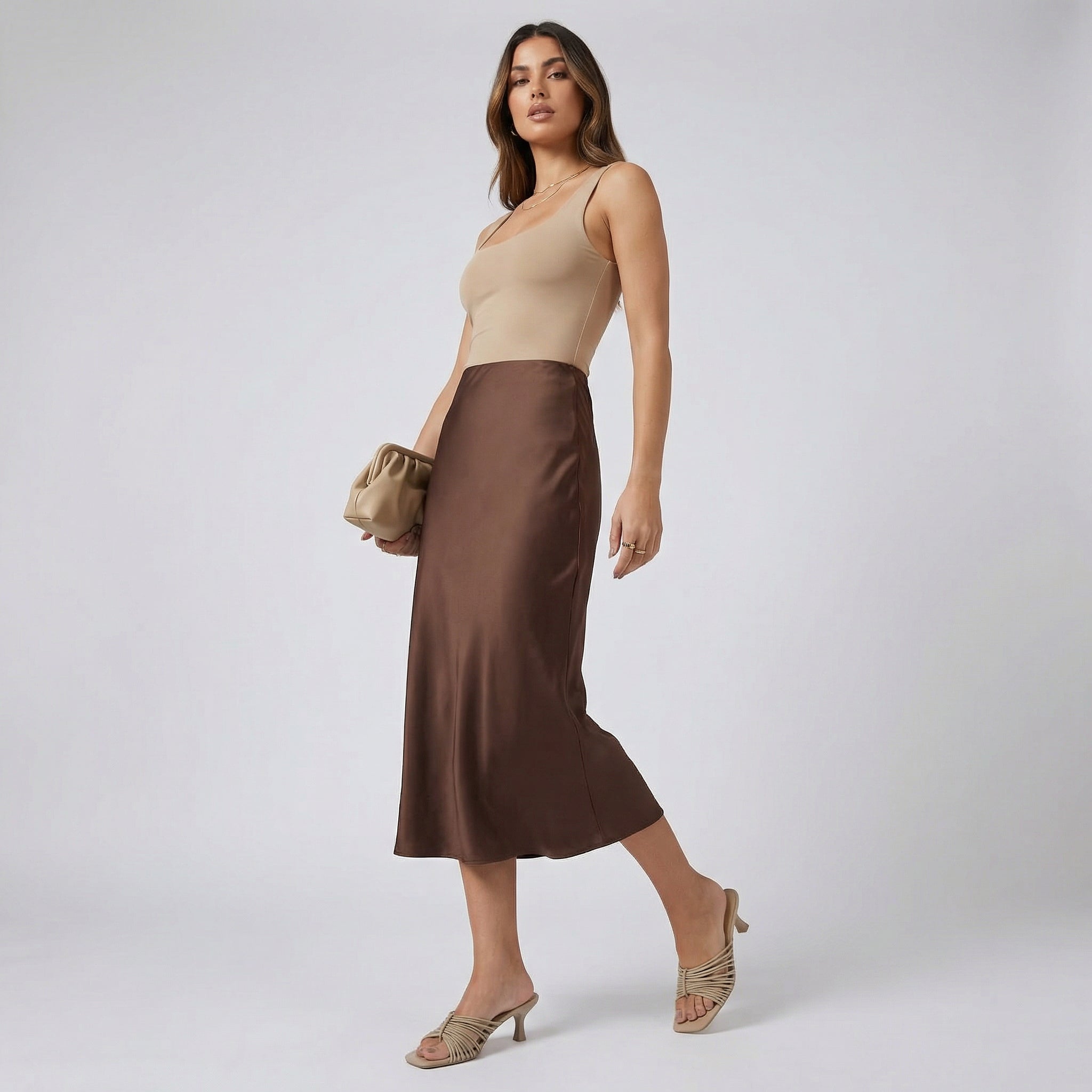 Quiz Kitten Heels Taupe Medium