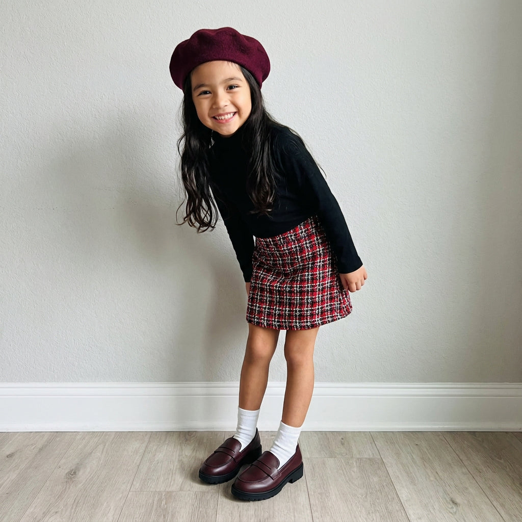 Racy Girls Penny Loafers Burgundy Medium