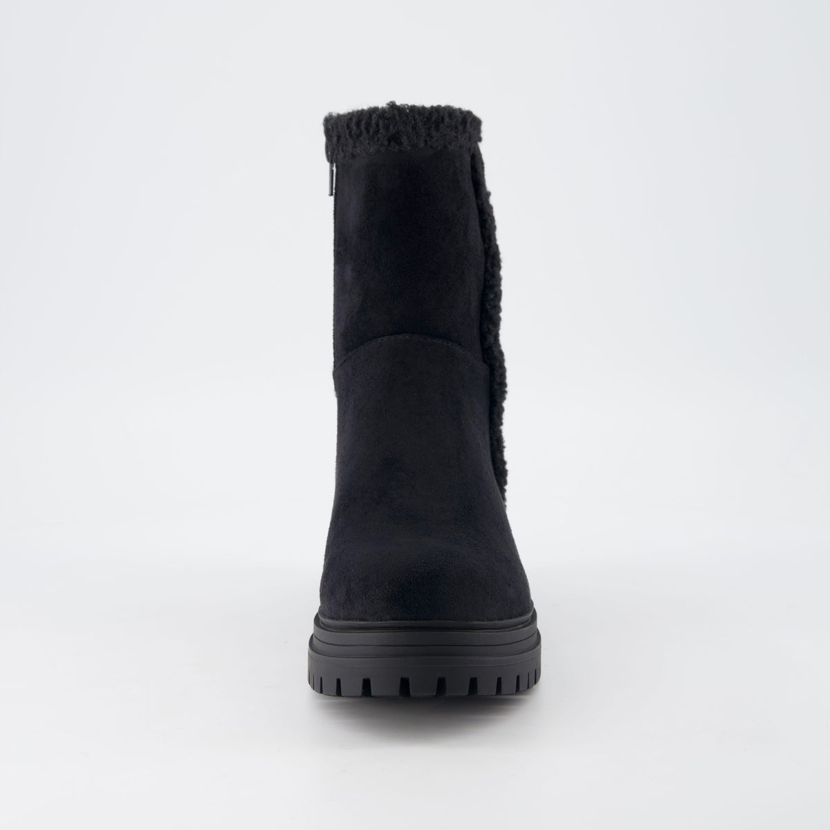 Randi Cozy Womens Boots Black Vegan Suede
