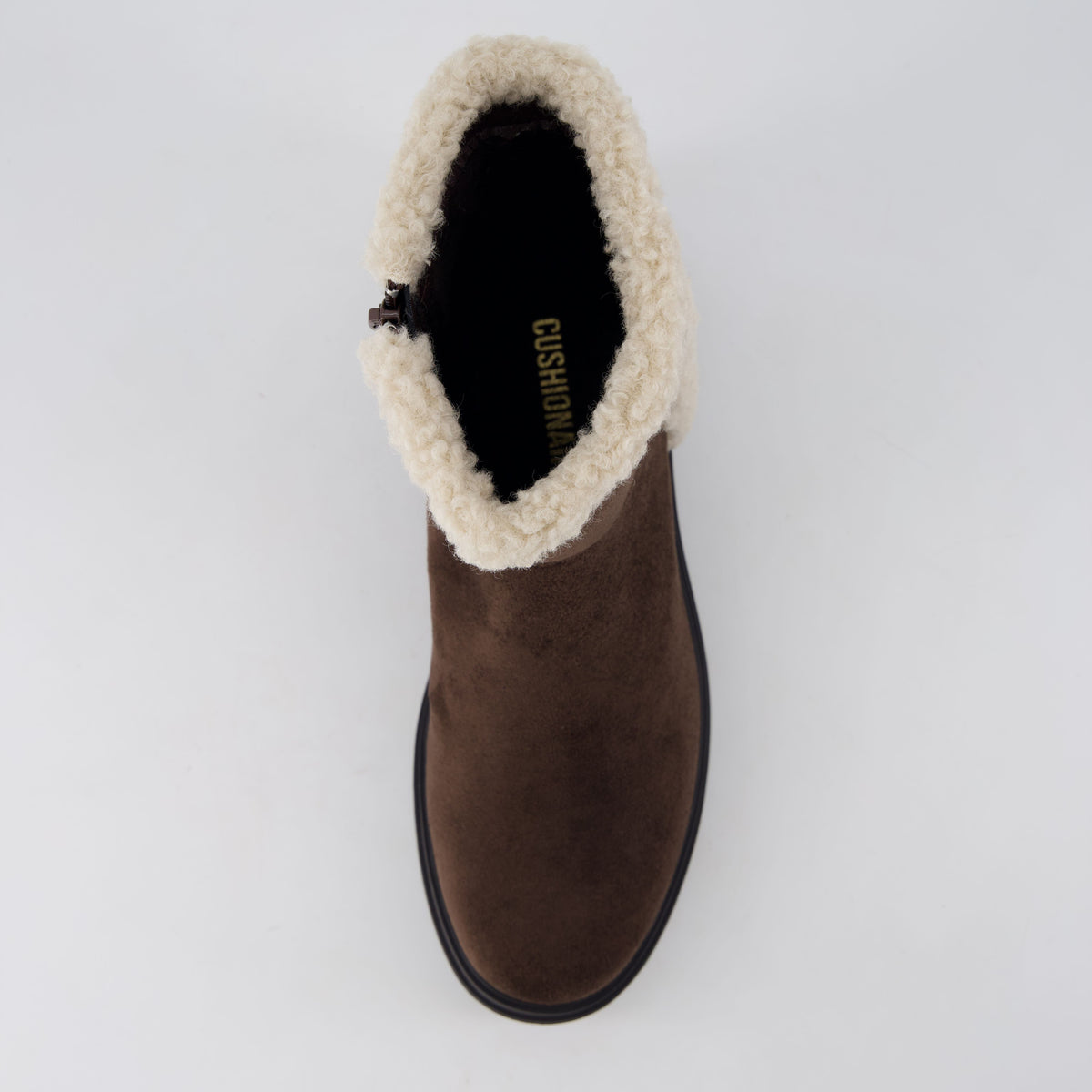 Randi Cozy Womens Boots Brown Vegan Suede