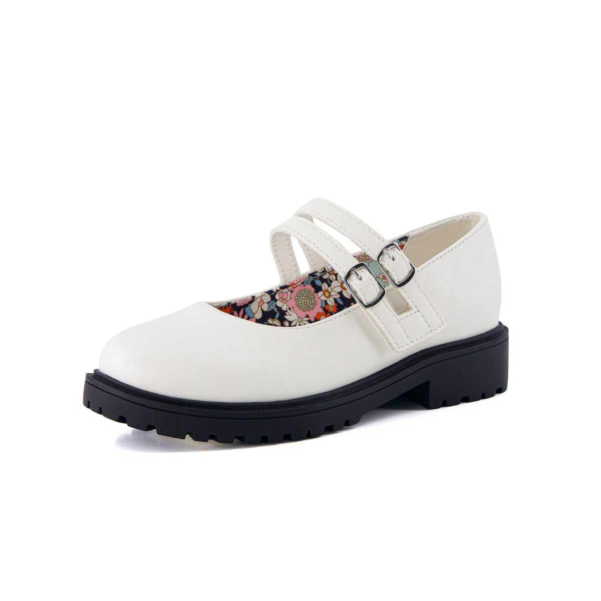 Reba Girls Mary Jane Shoes White Medium