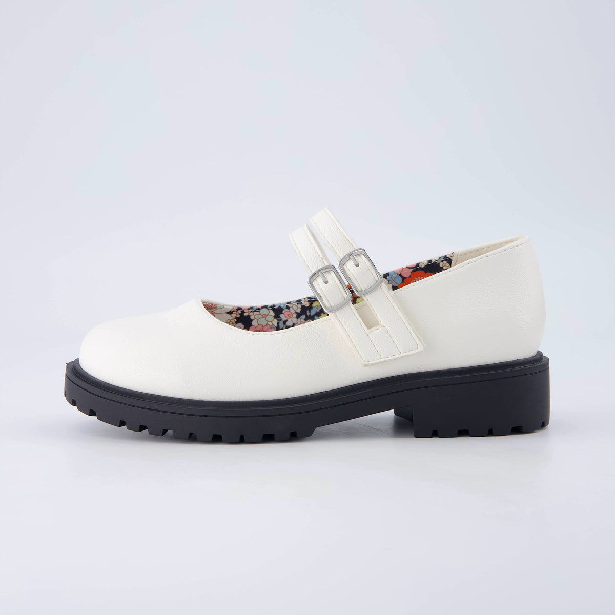 Reba Girls Mary Jane Shoes White Medium
