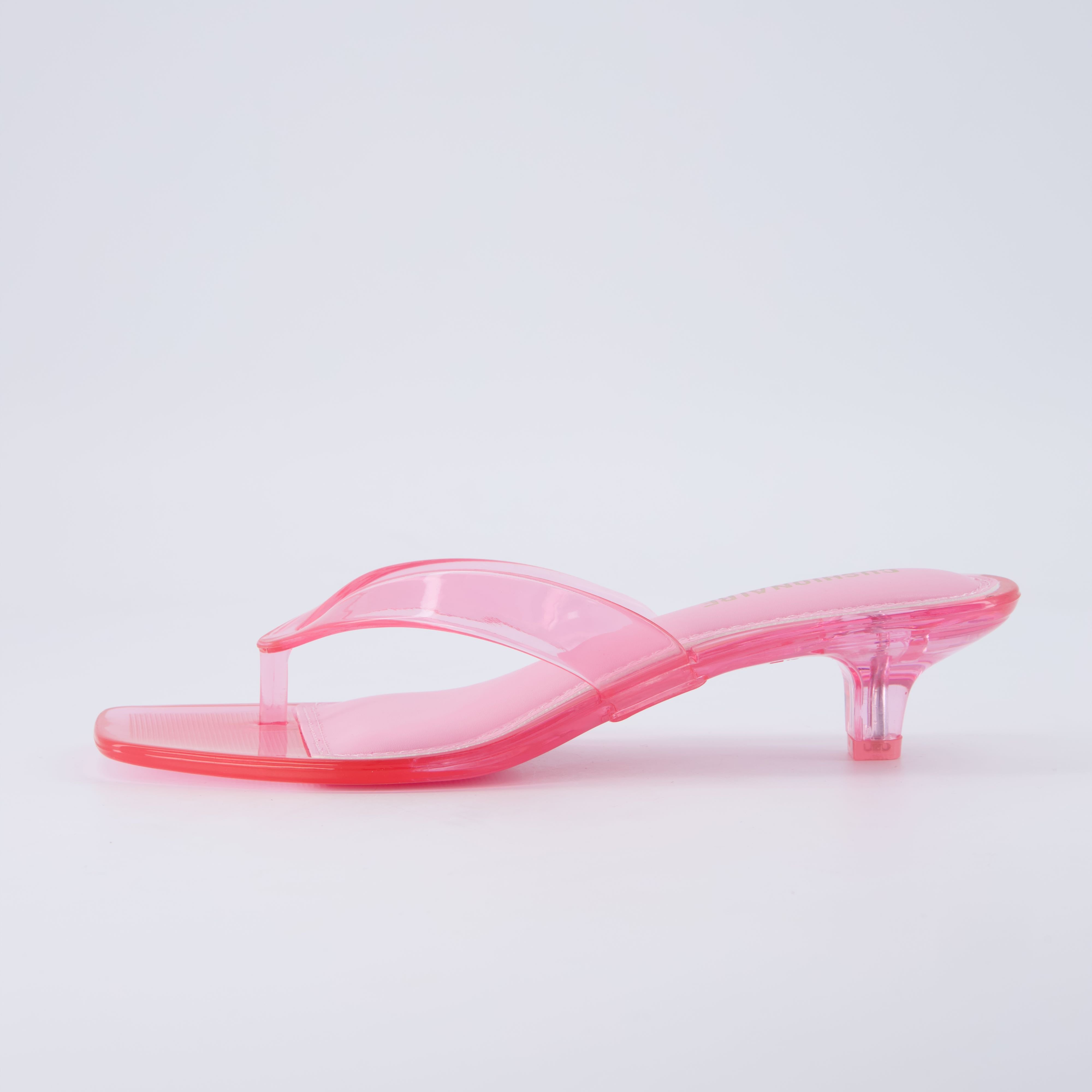 Riot Jelly Thong Kitten Heels