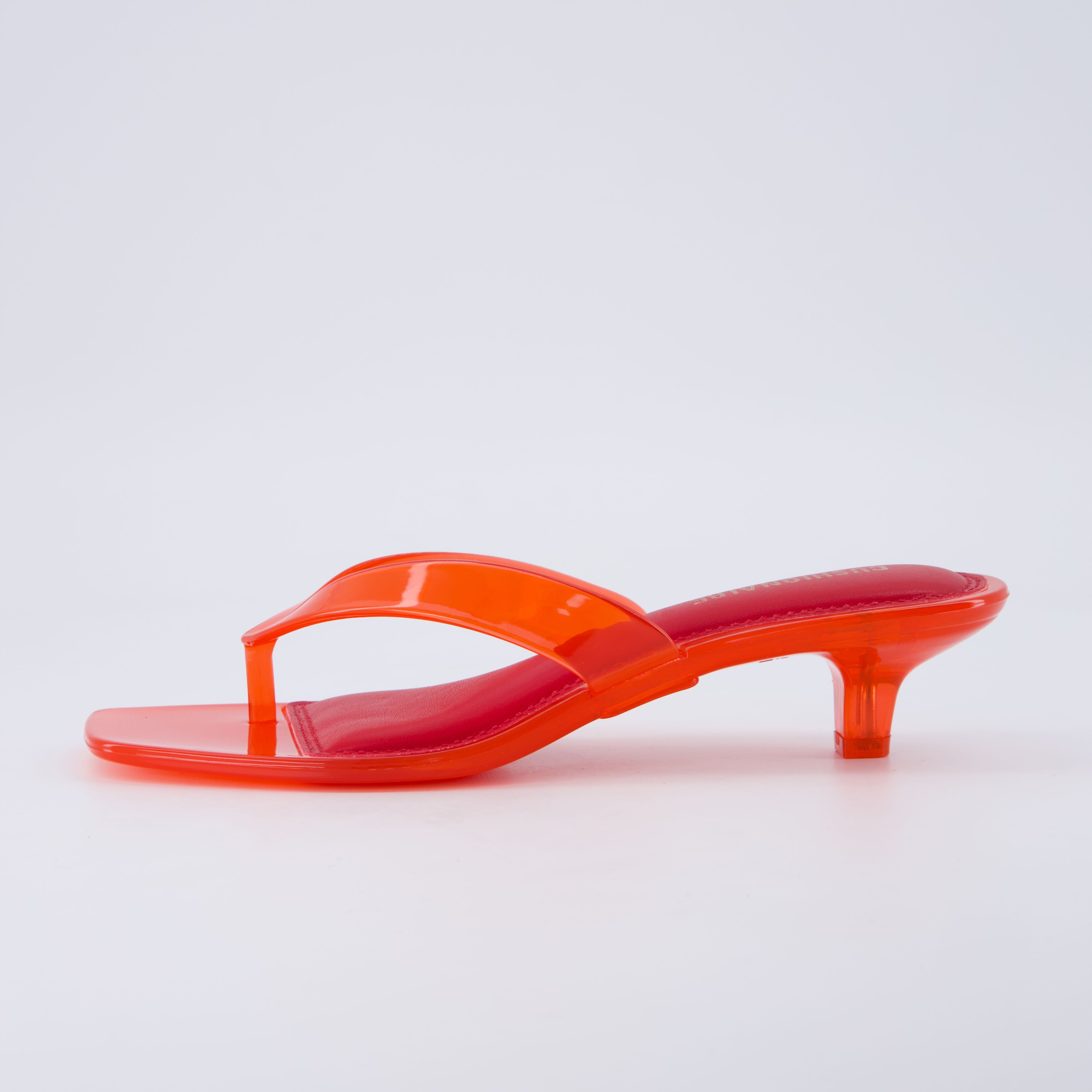Riot Jelly Thong Kitten Heels