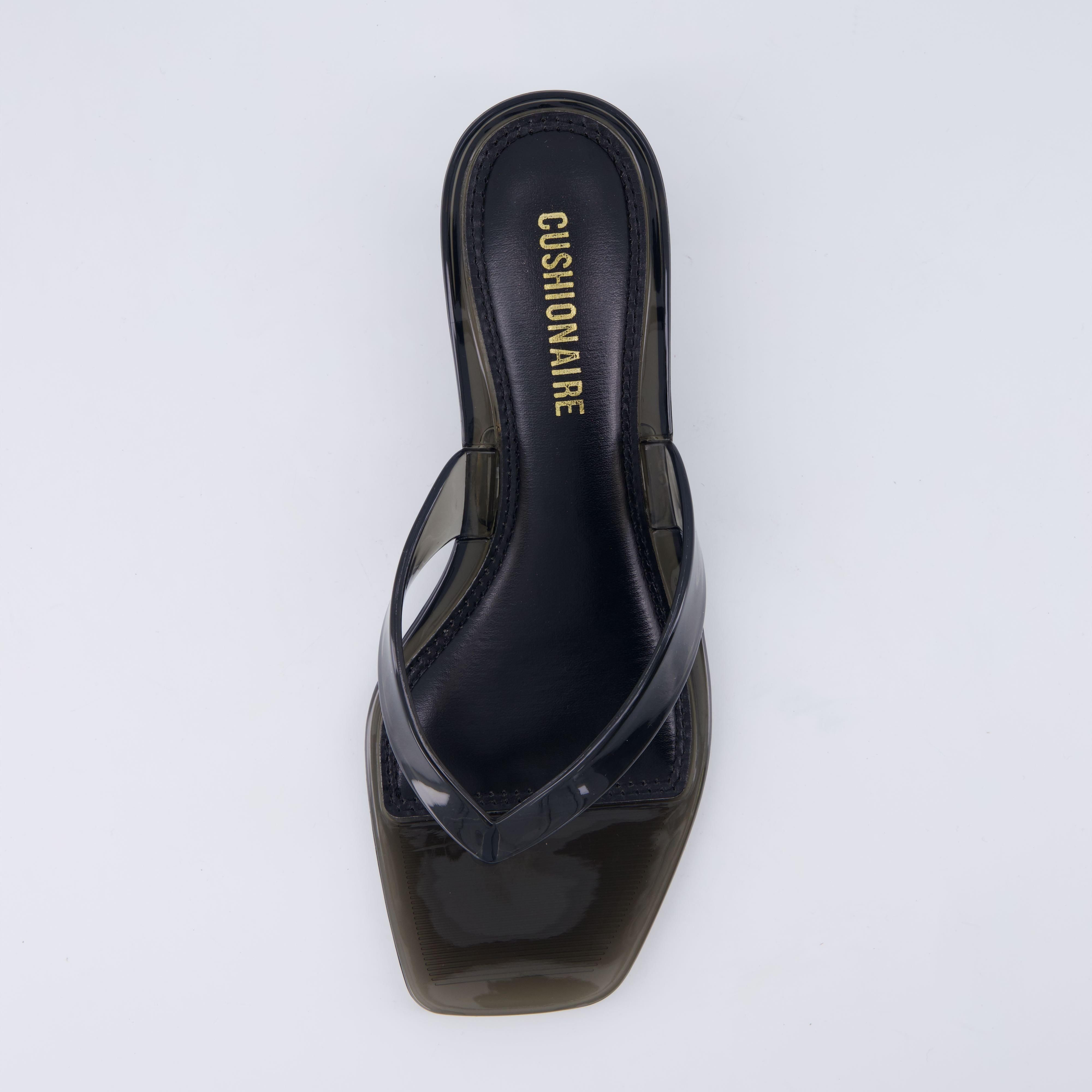 Riot Jelly Thong Kitten Heels Smoke Medium