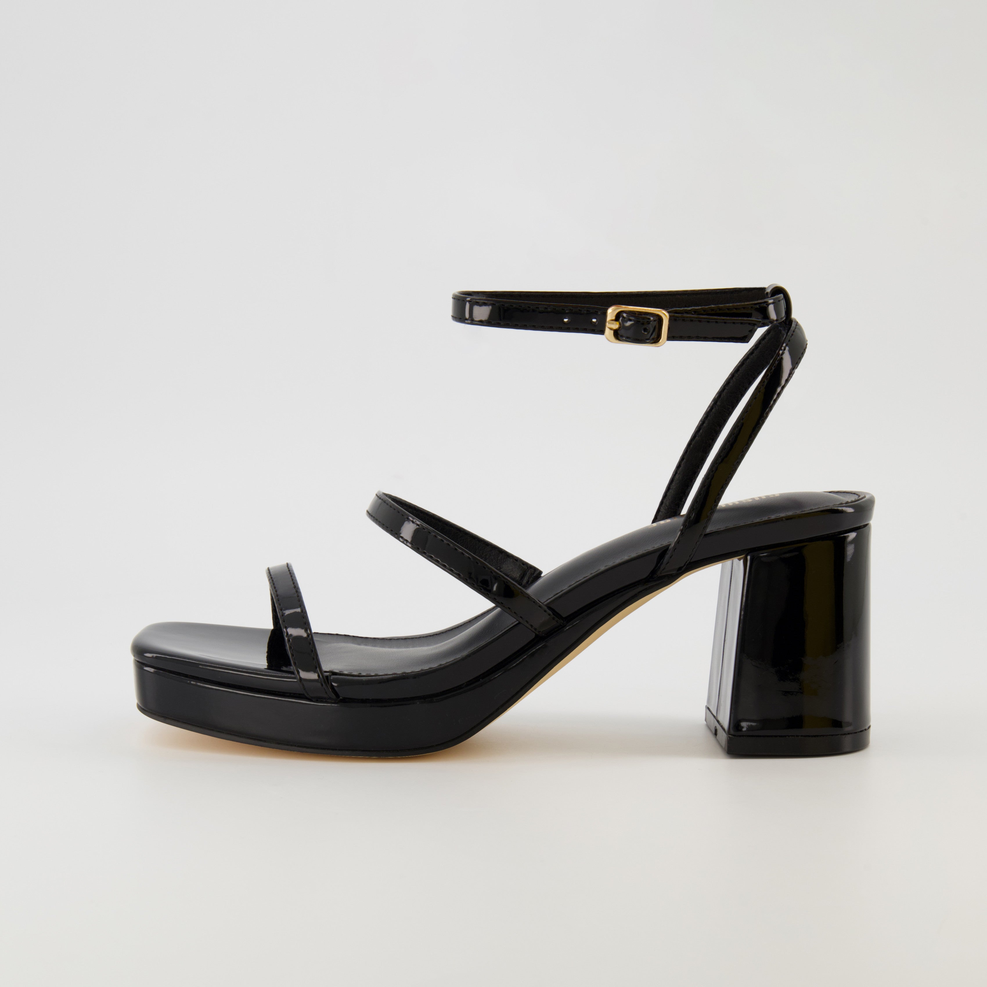 Roma Platform Dress Sandal Black Patent