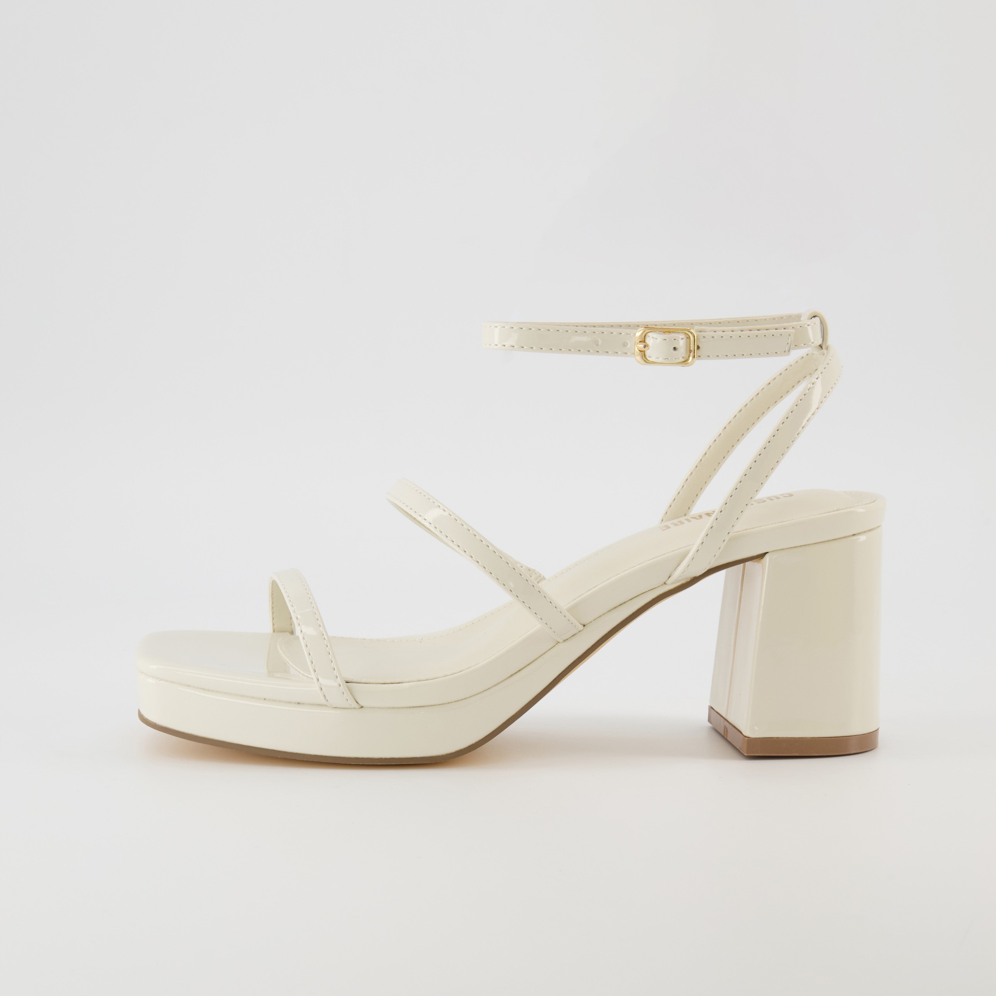 Roma Platform Dress Sandal Bone Patent