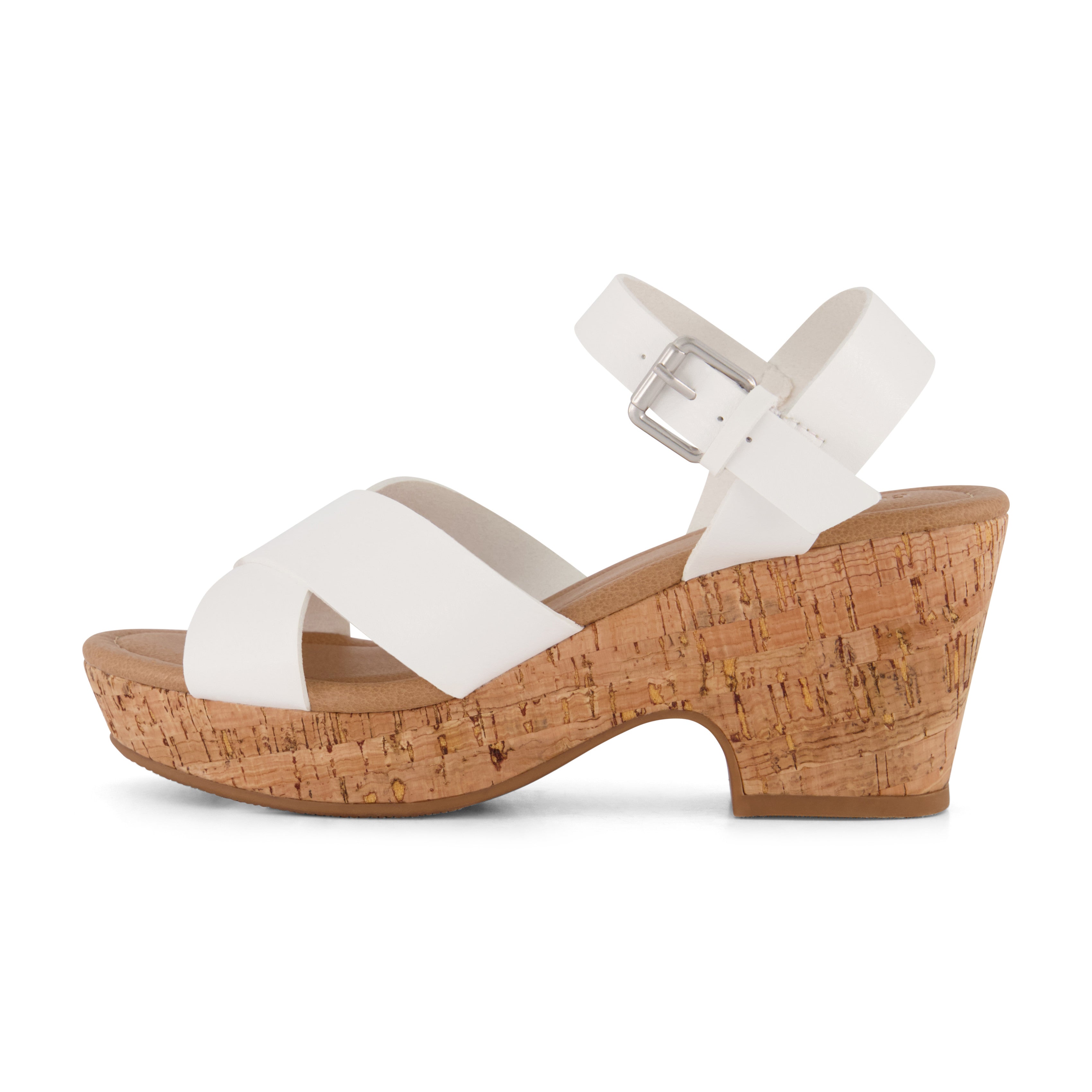 Rosie Cork Wedge Sandal White
