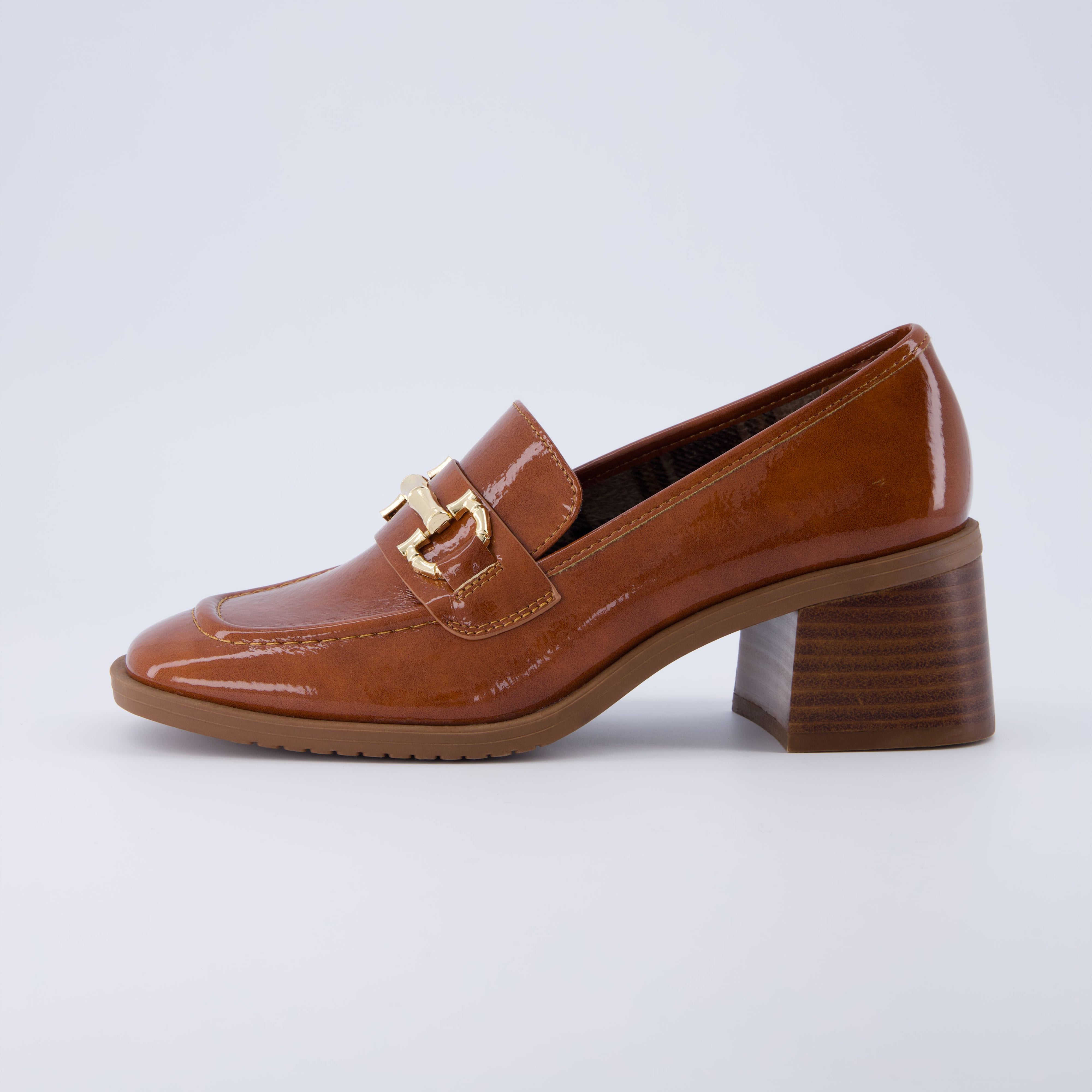 Royal Heeled Loafer Cognac
