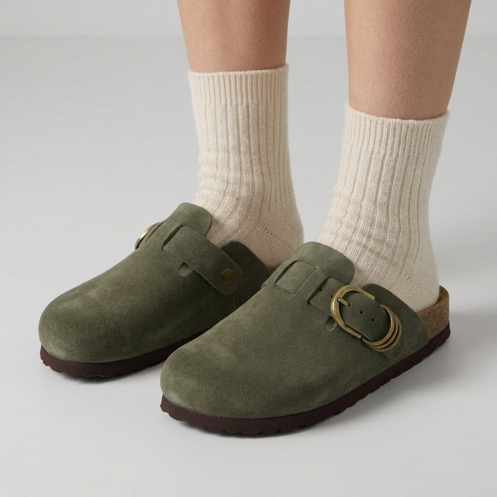 Ruben Leather Womens Clogs