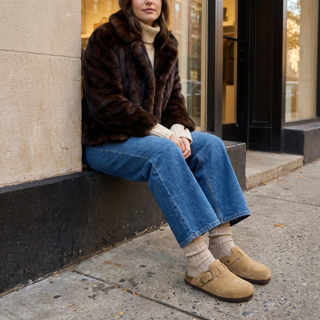 Ruben Leather Womens Clogs
