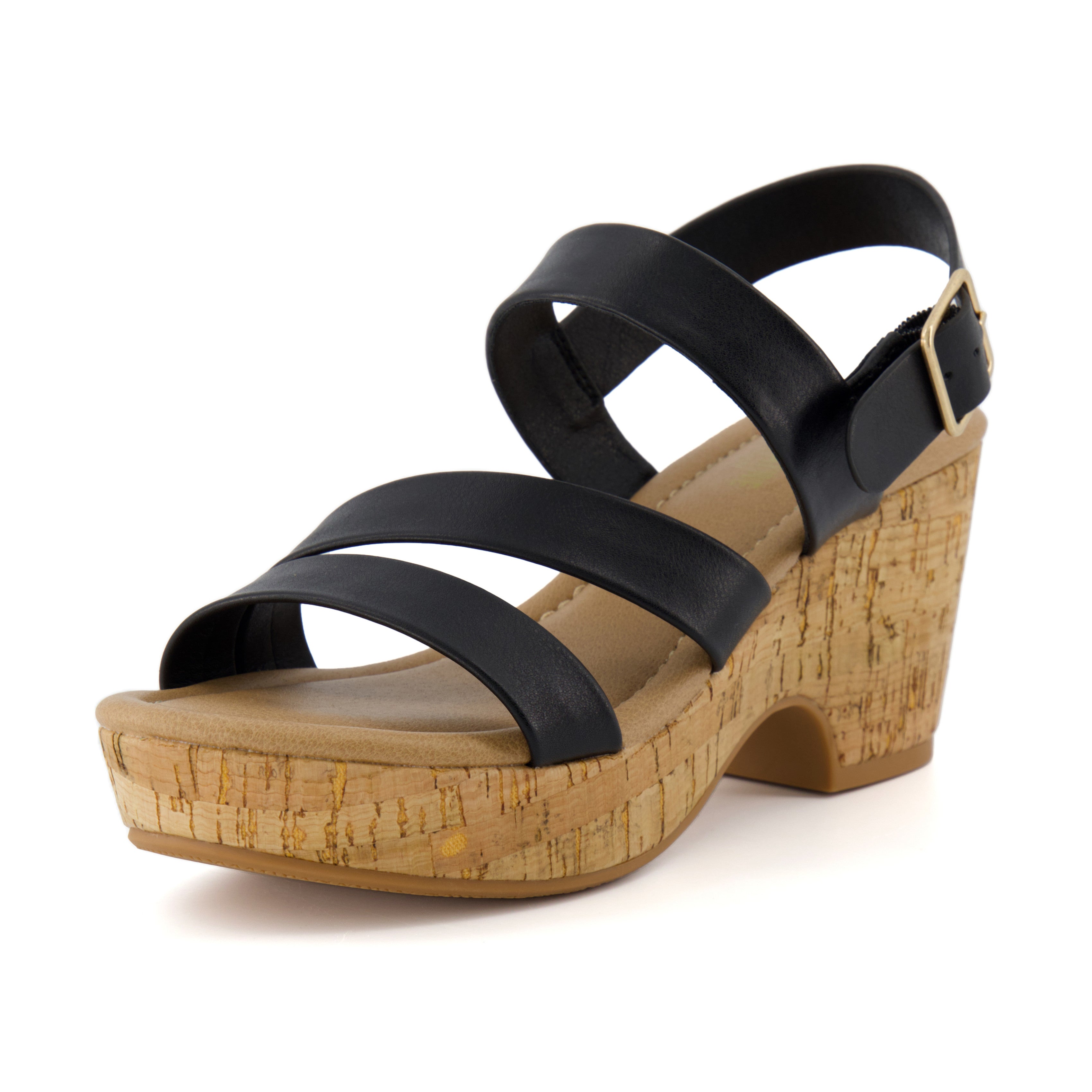 Russ Cork Heeled Sandal Black