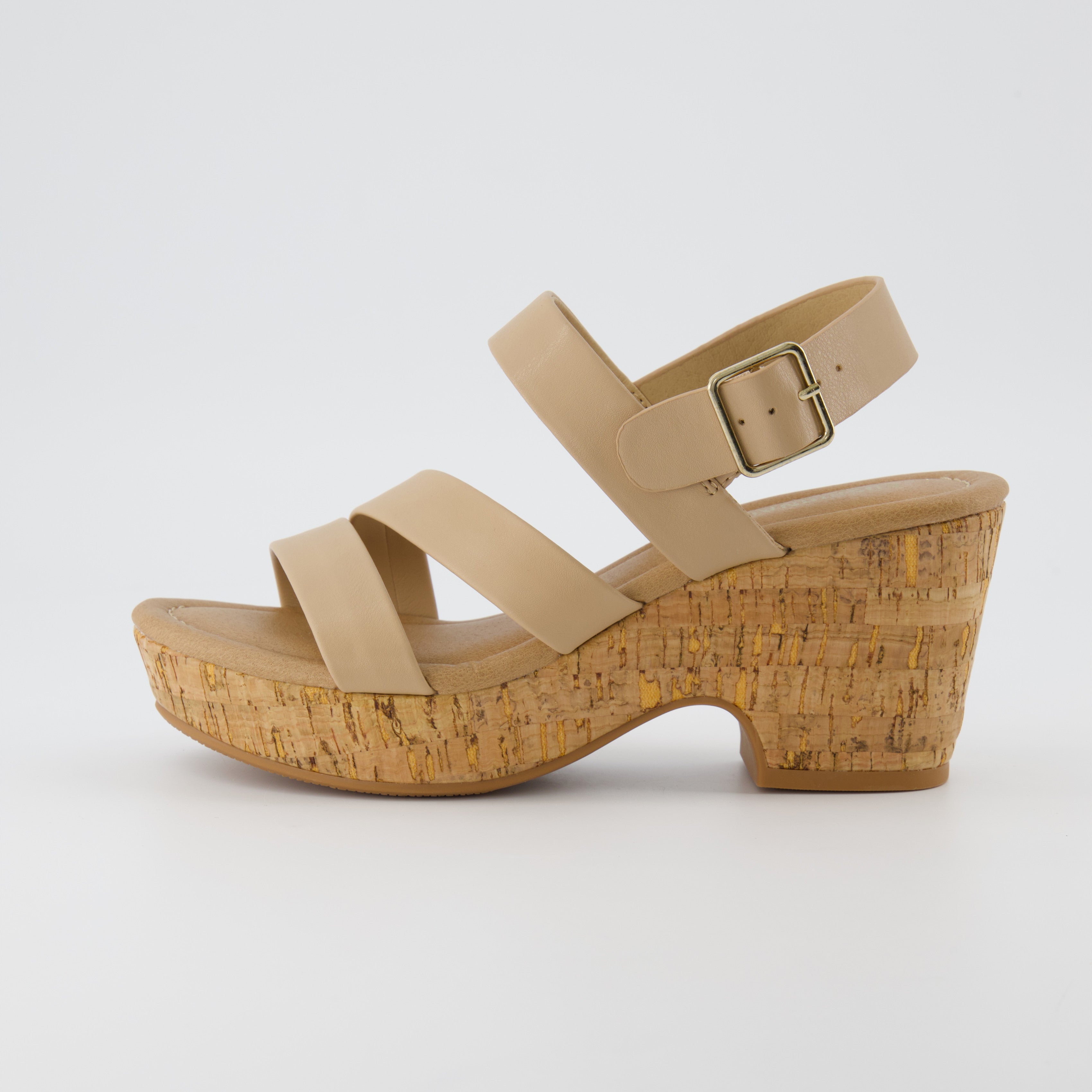Russ Cork Heeled Sandal Tan