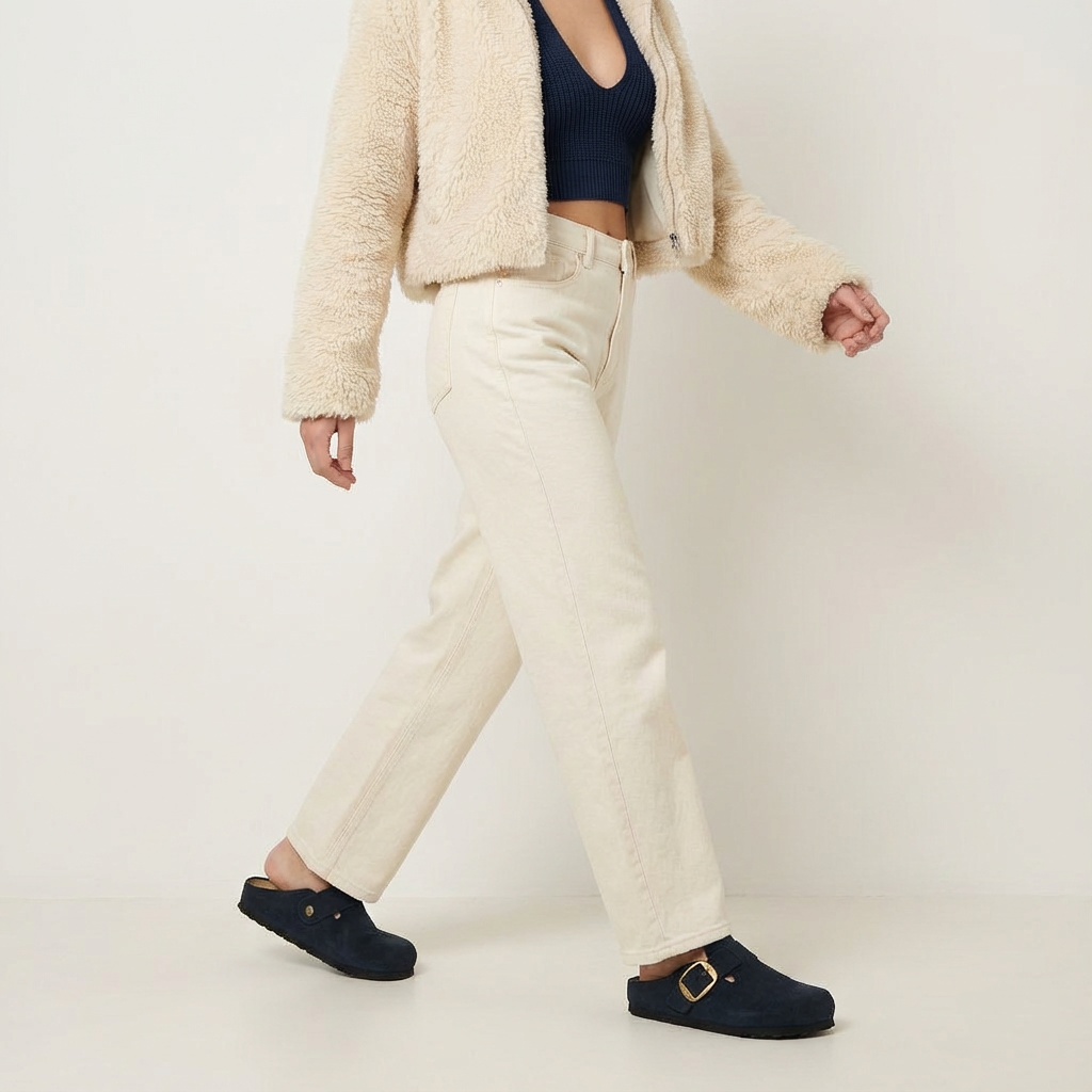 Rusty Leather Clogs Black