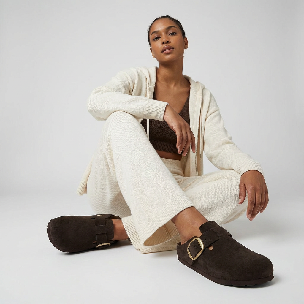 Rusty Leather Clogs Chocolate