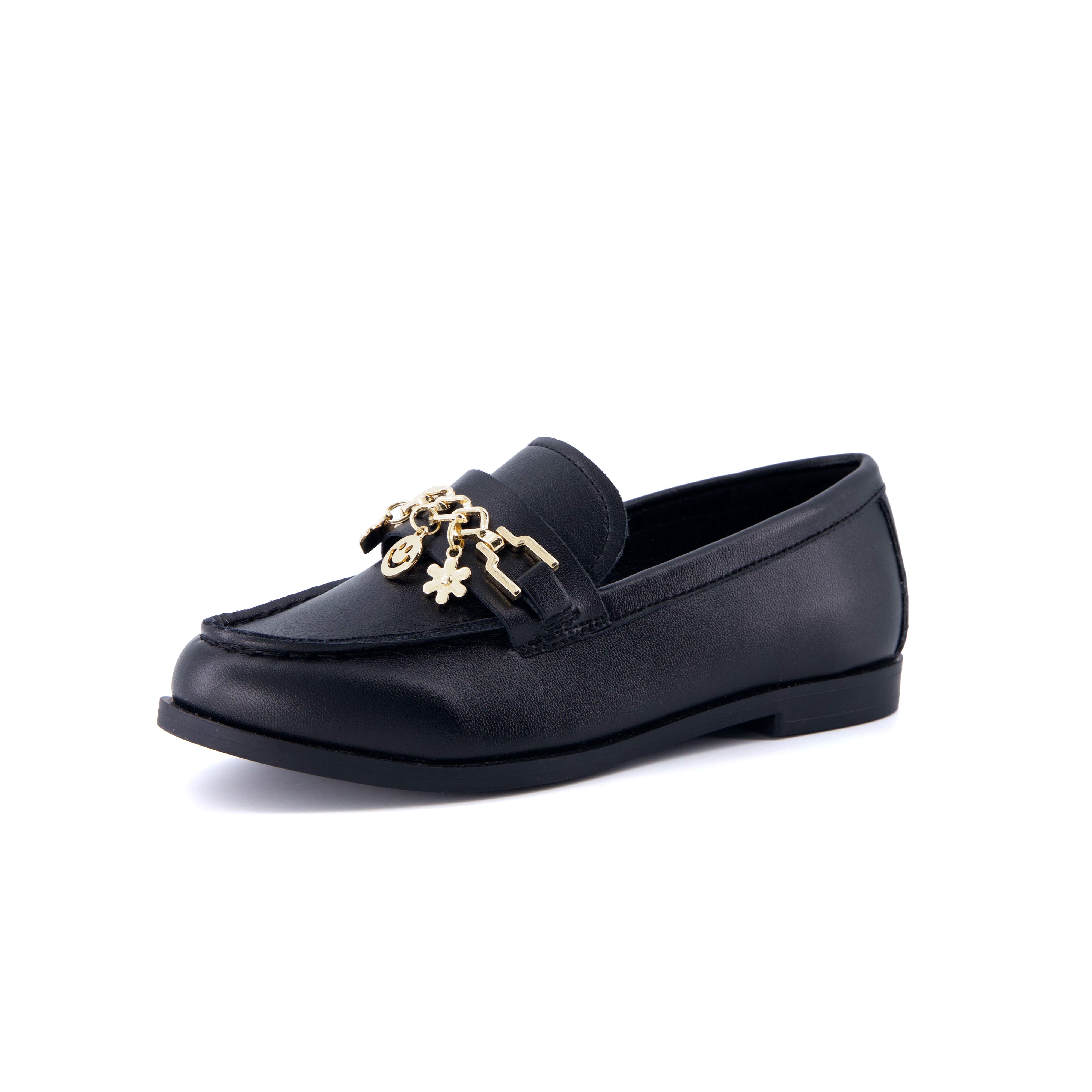 Rye Kids Penny Loafers Black Smooth Medium