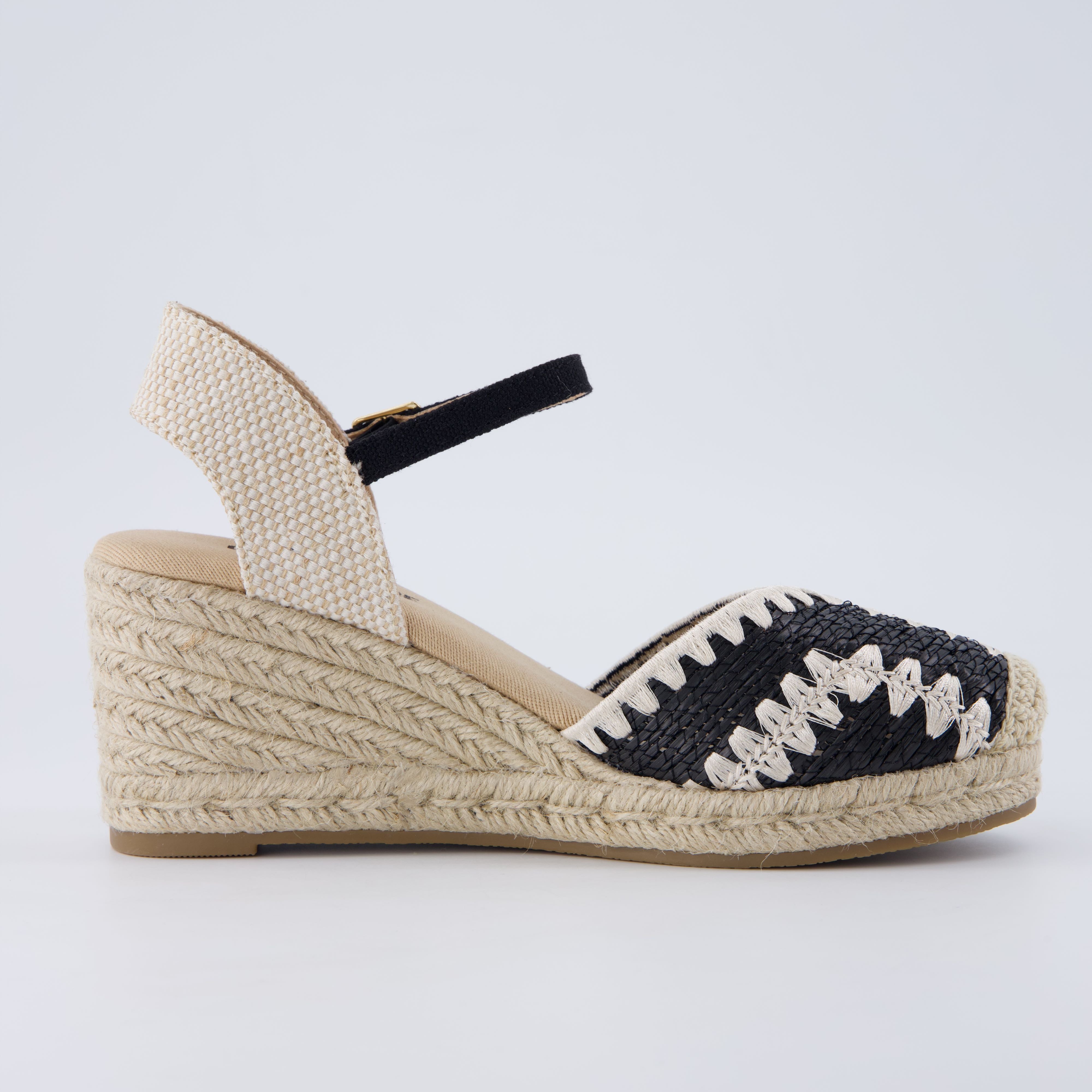 Samba Raffia Espadrilles Black