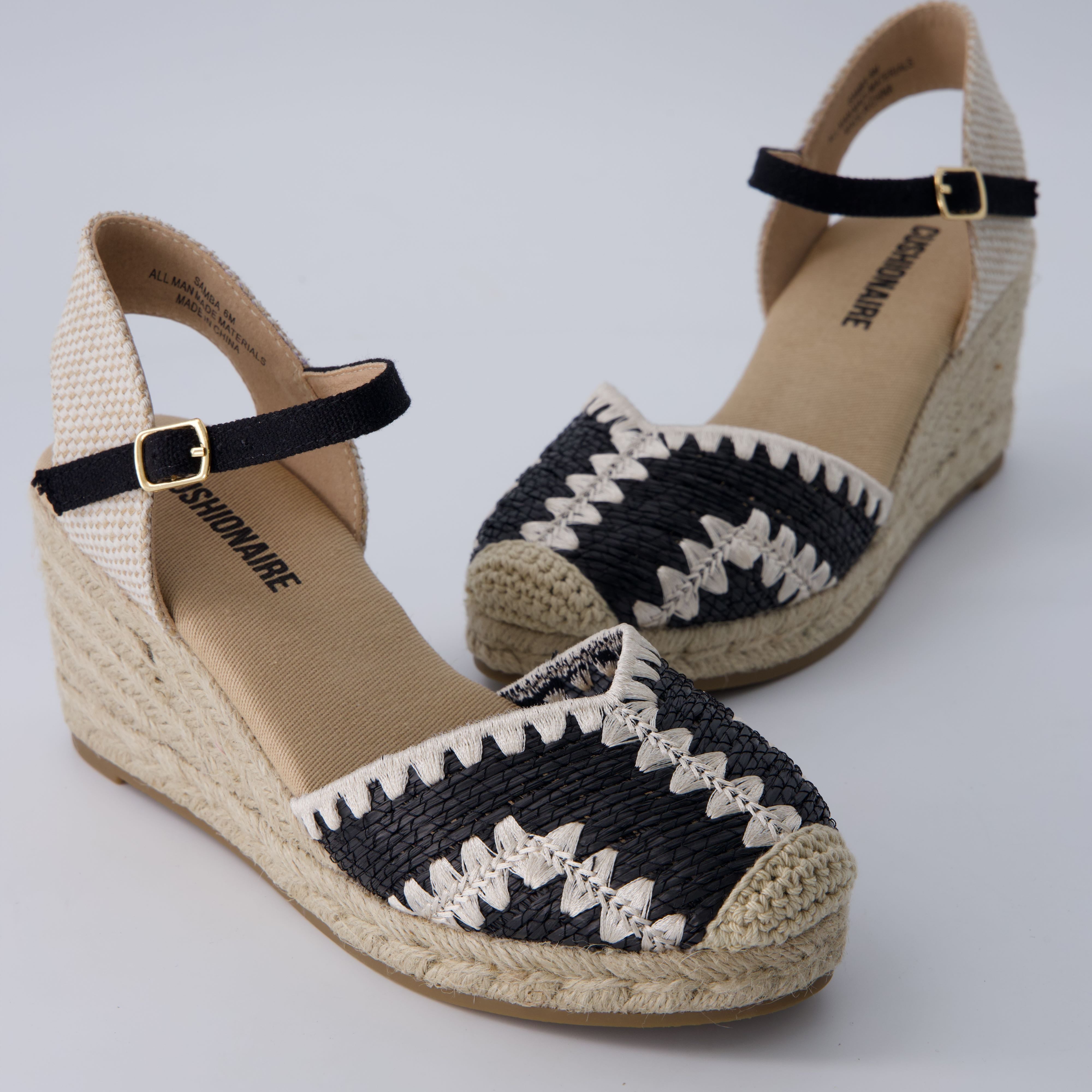 Samba Raffia Espadrilles Black
