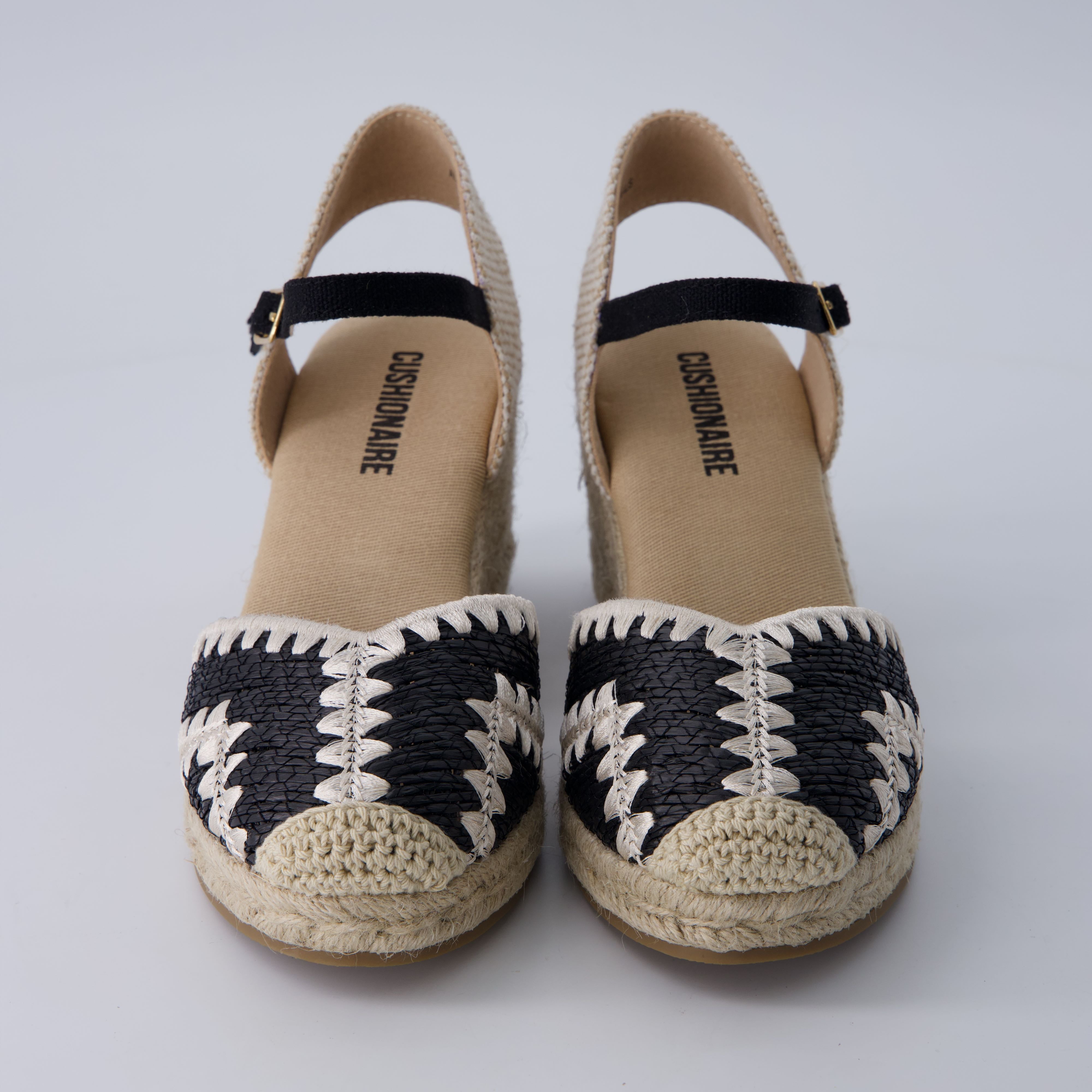 Samba Raffia Espadrilles Black