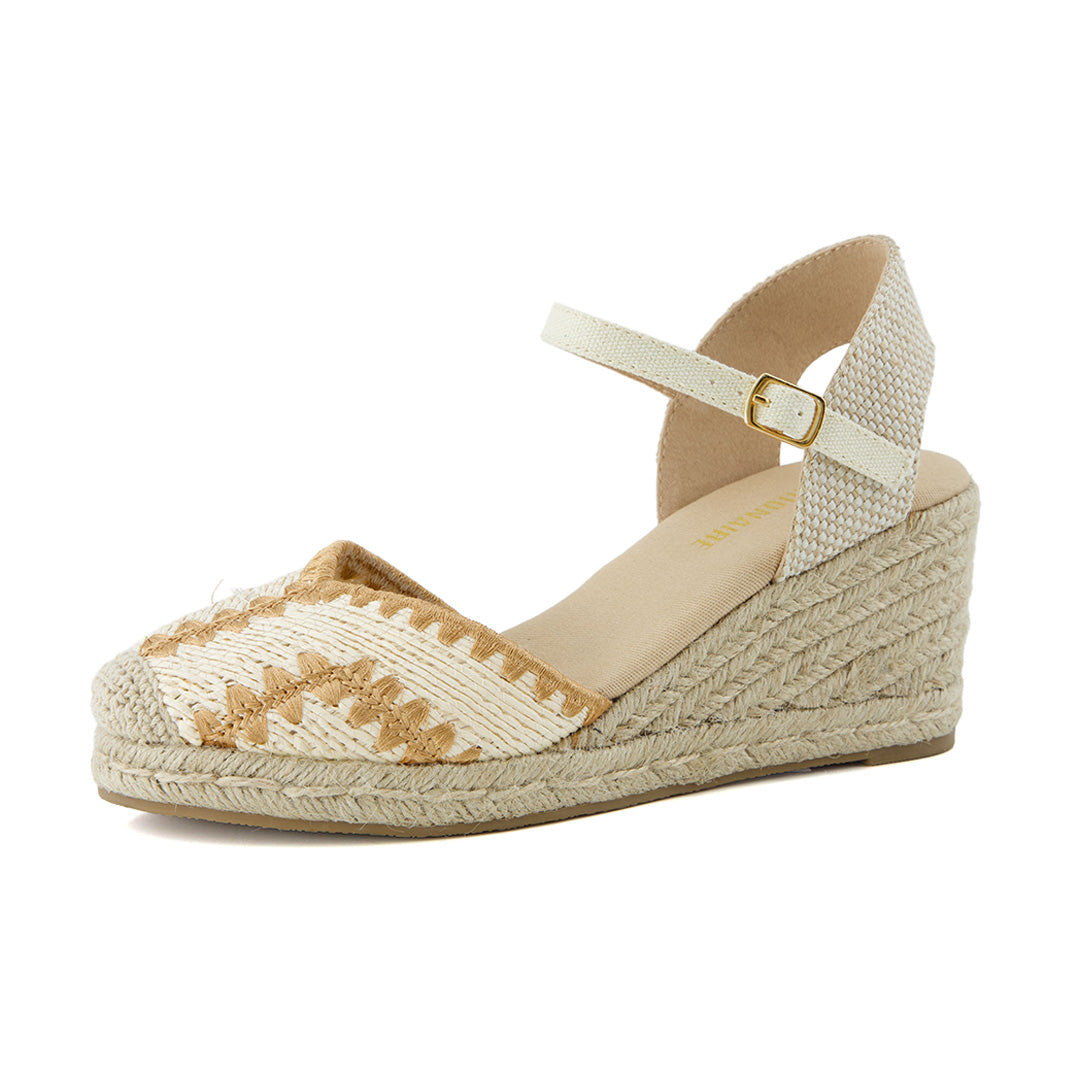 Samba Raffia Espadrilles Beige