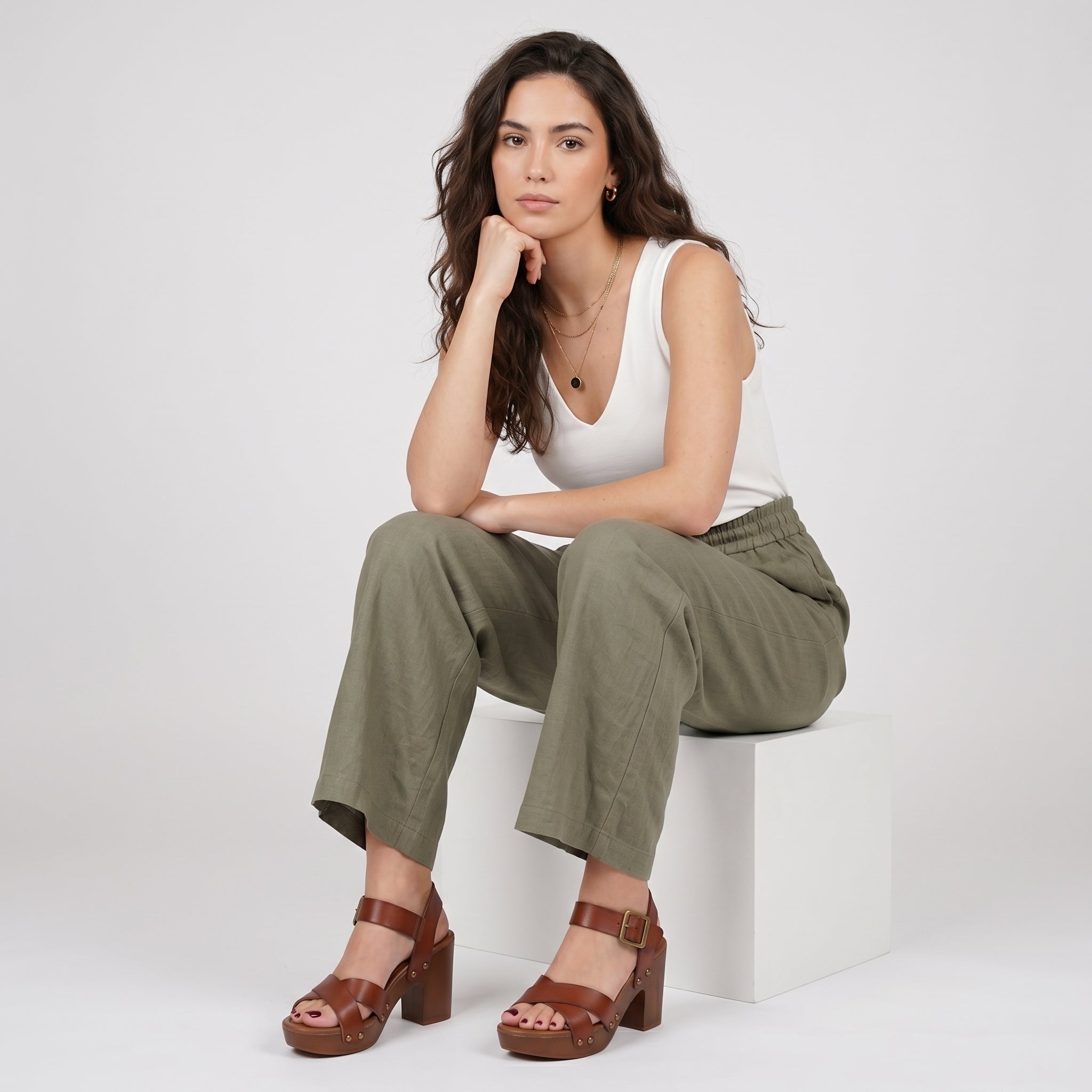 Dunes Sayer Faux Wood Sandal