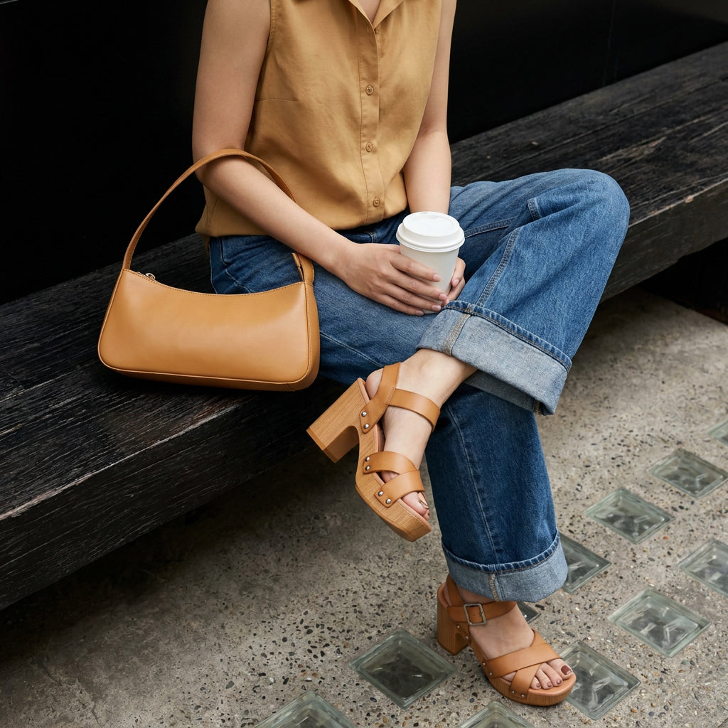 Dunes Sayer Faux Wood Sandal