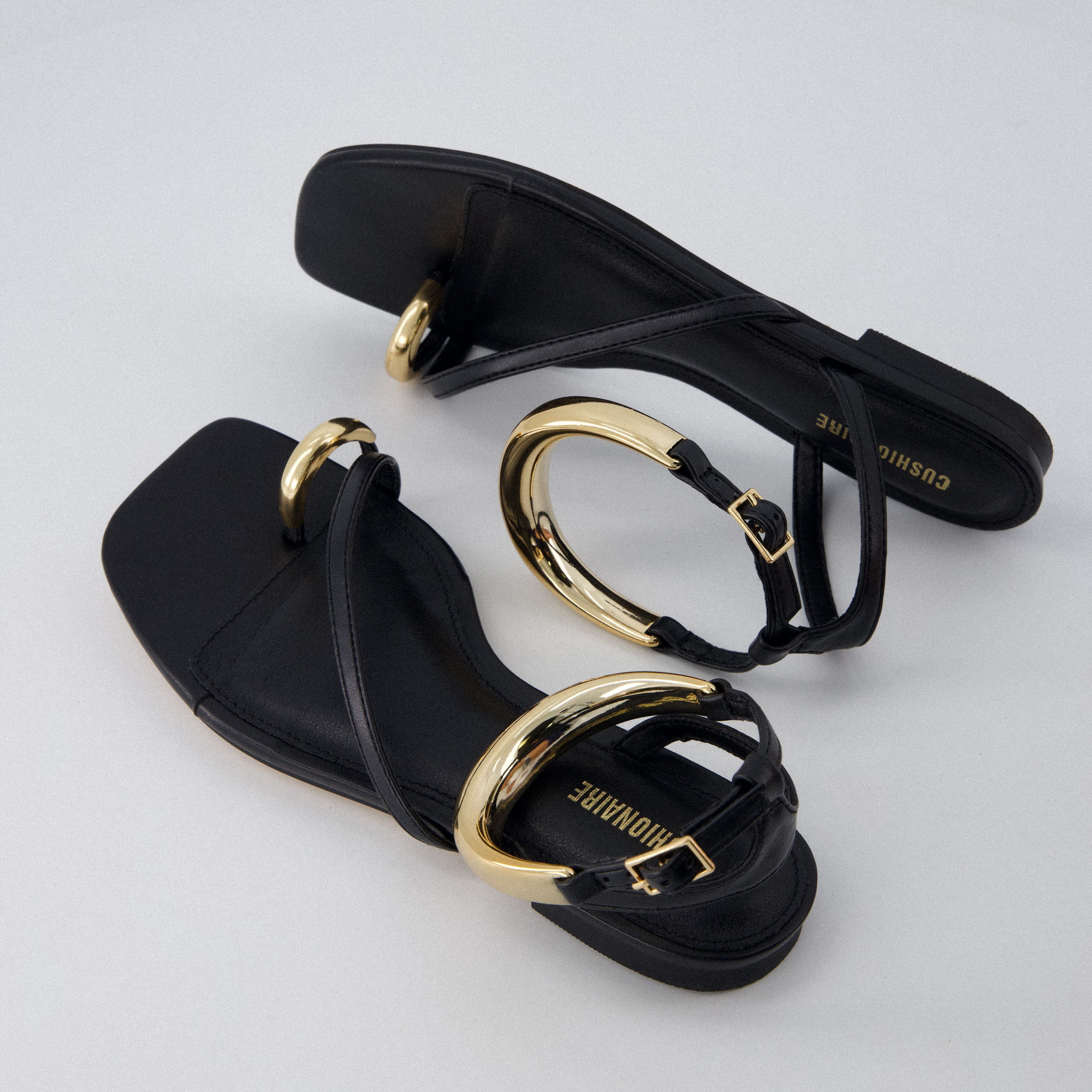 Secret Flat Sandals BLACK