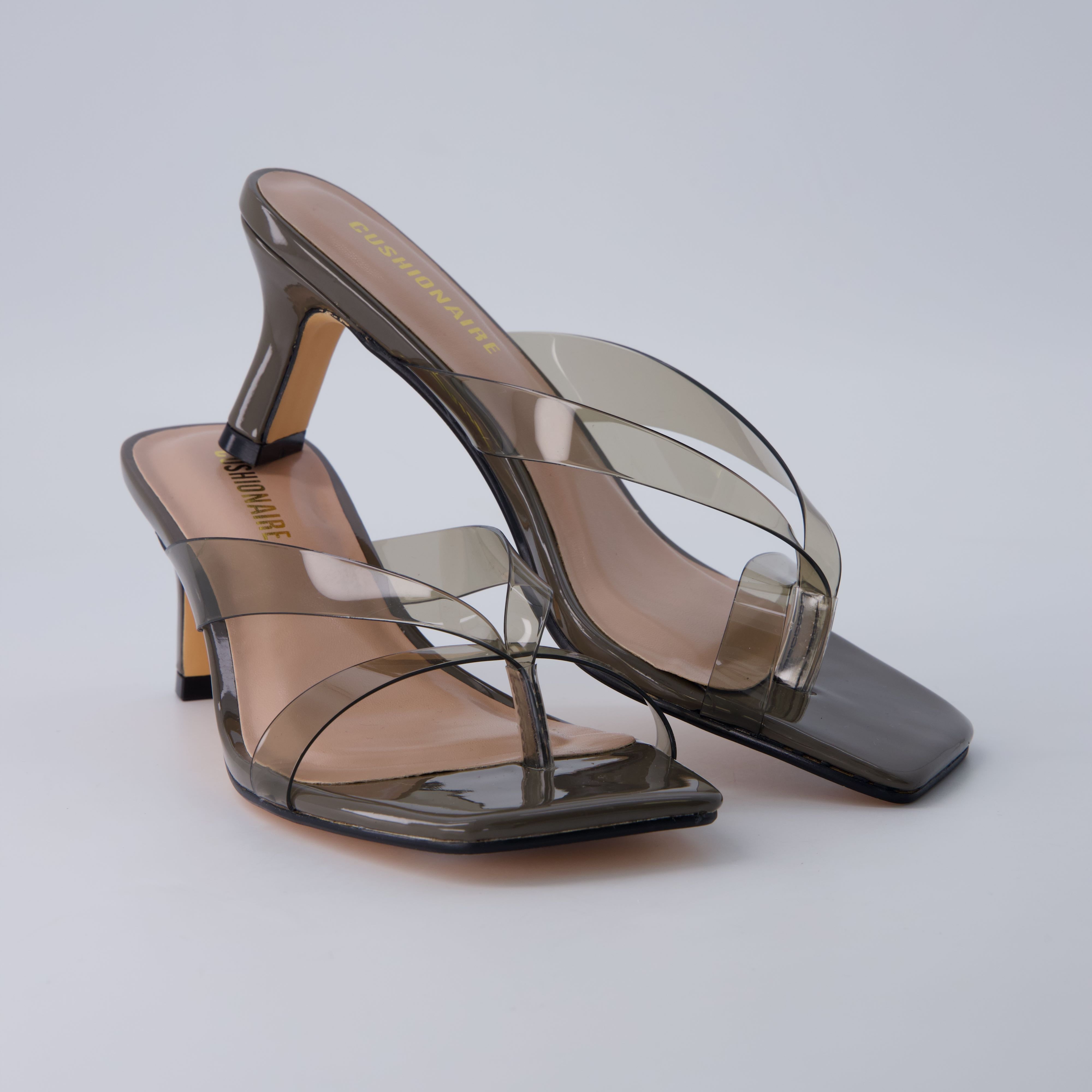 Shana Jelly Strap Heels Smoke Medium