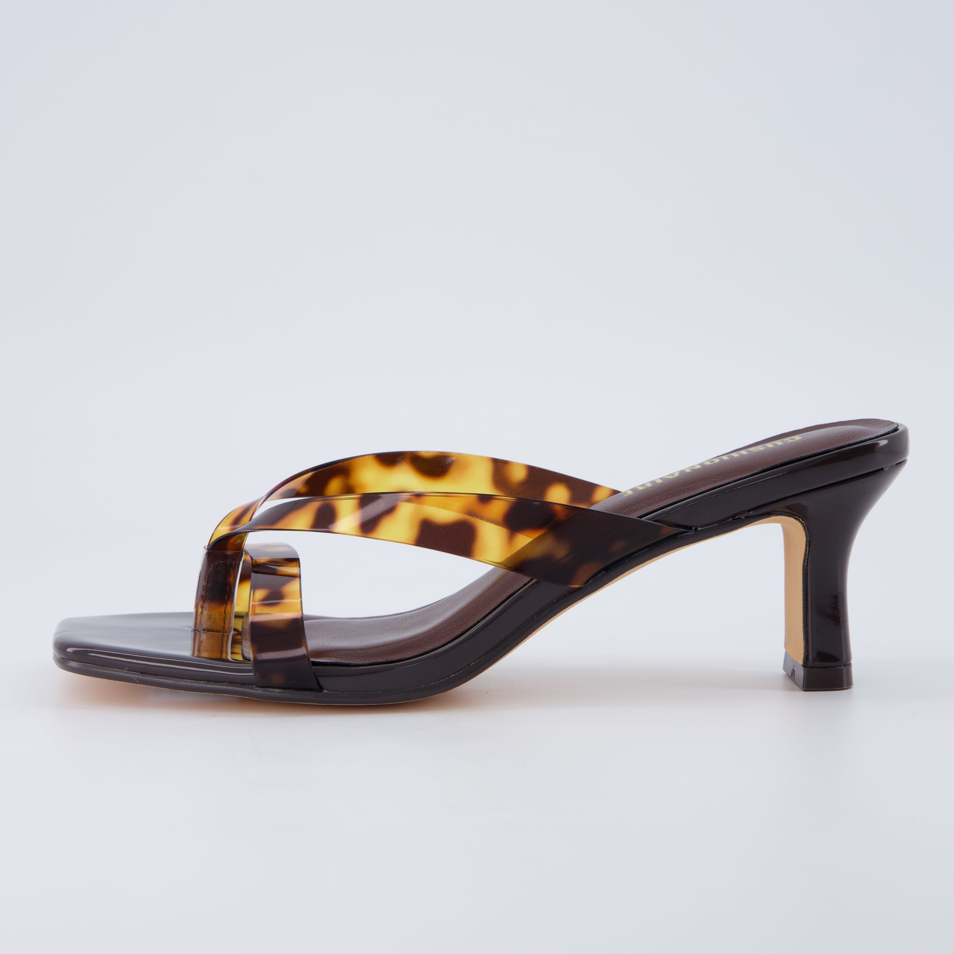 Shana Jelly Strap Heels Tortoise Medium
