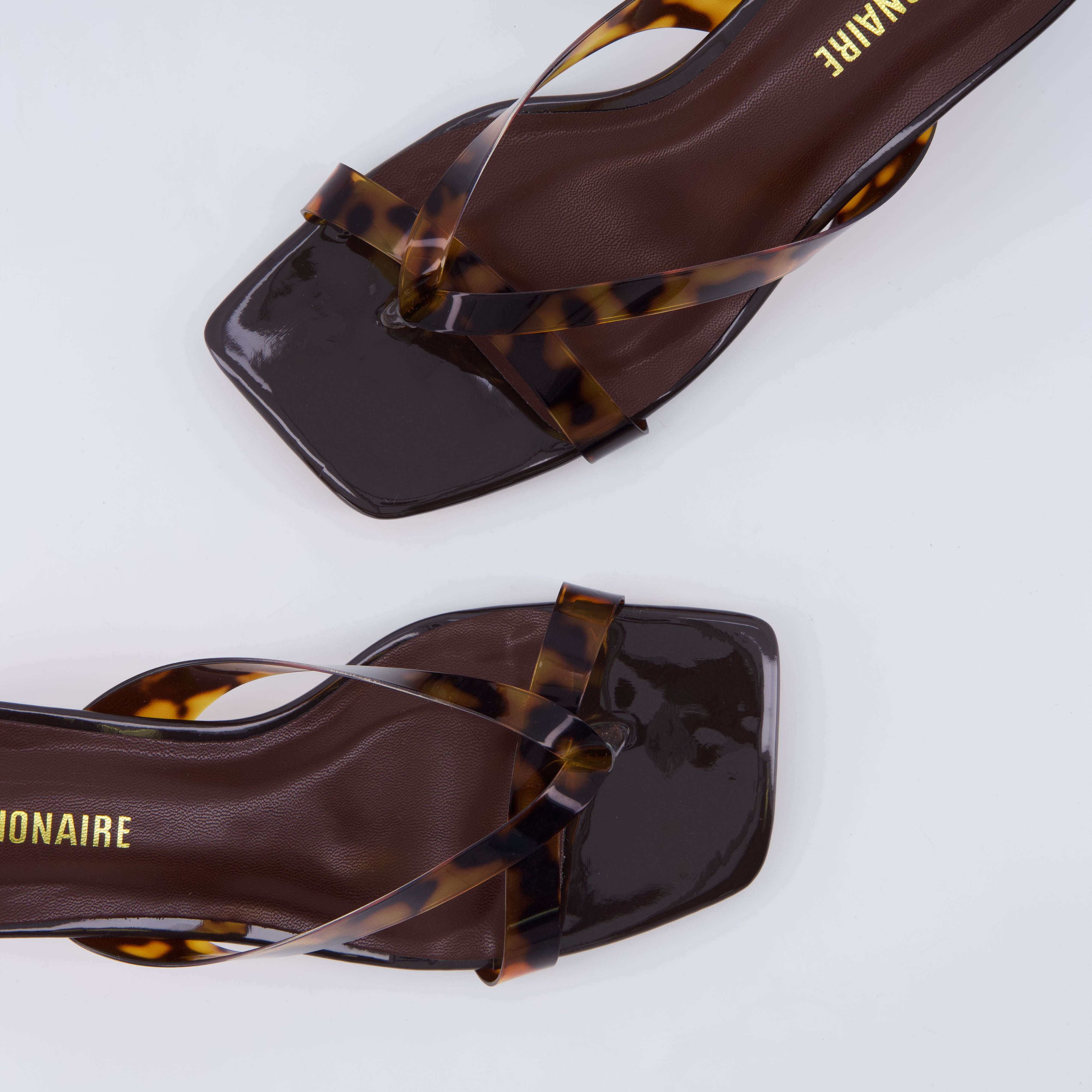 Shana Jelly Strap Heels Tortoise Medium