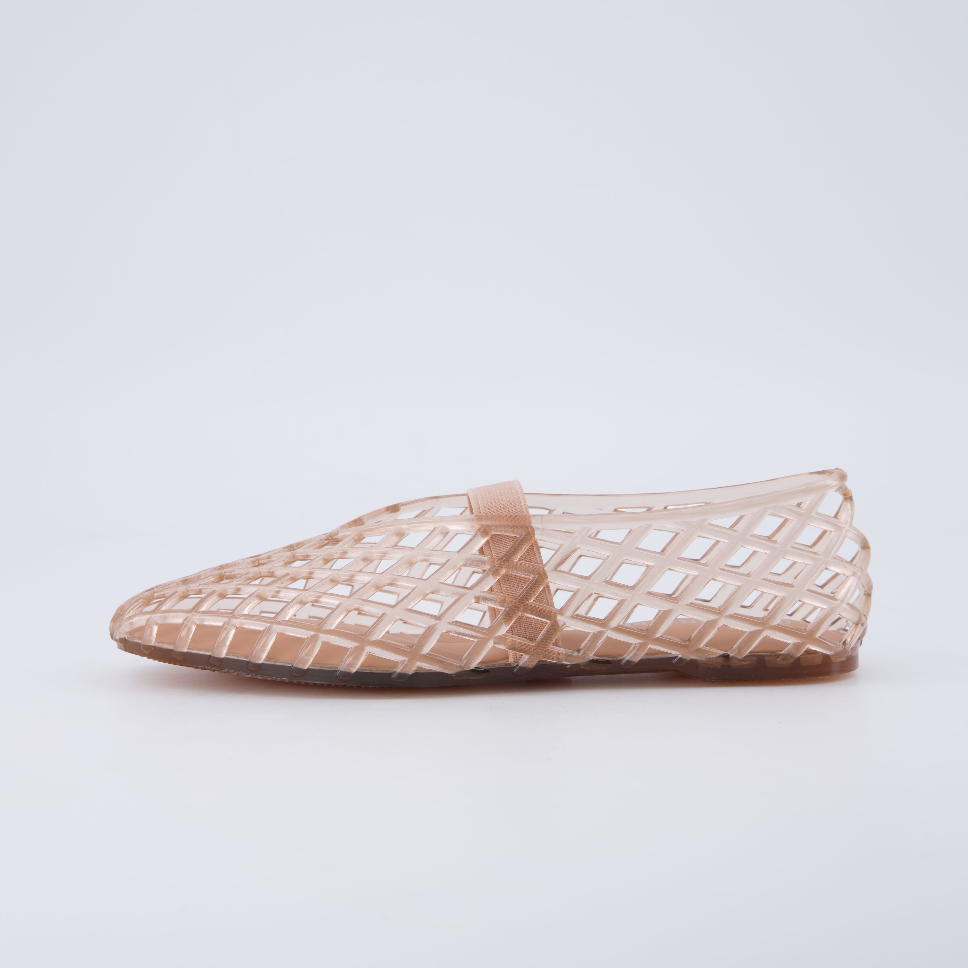 Siesta Girls Jelly Ballet Flats Mocha Medium