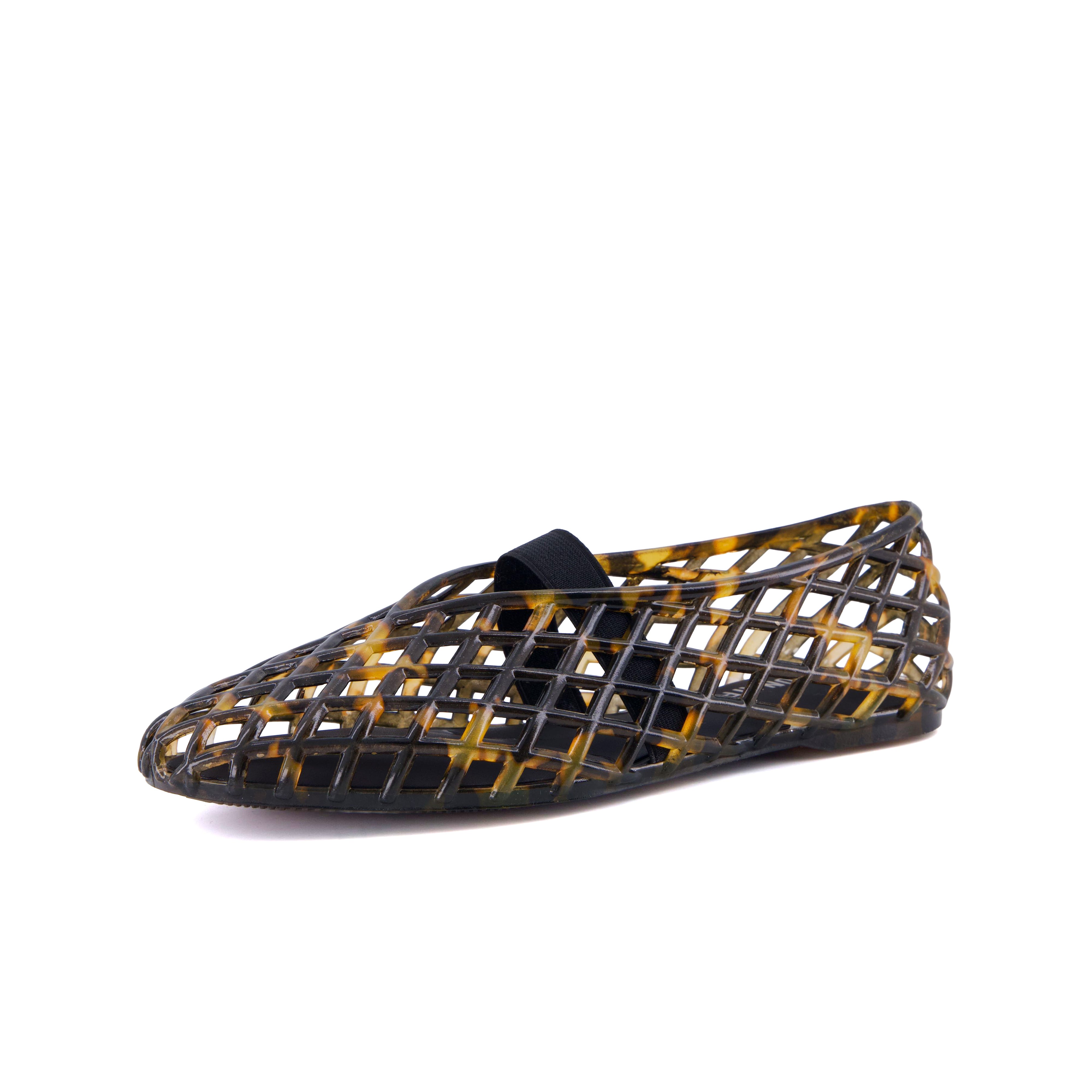 Siesta Girls Jelly Ballet Flats Tortoise Medium