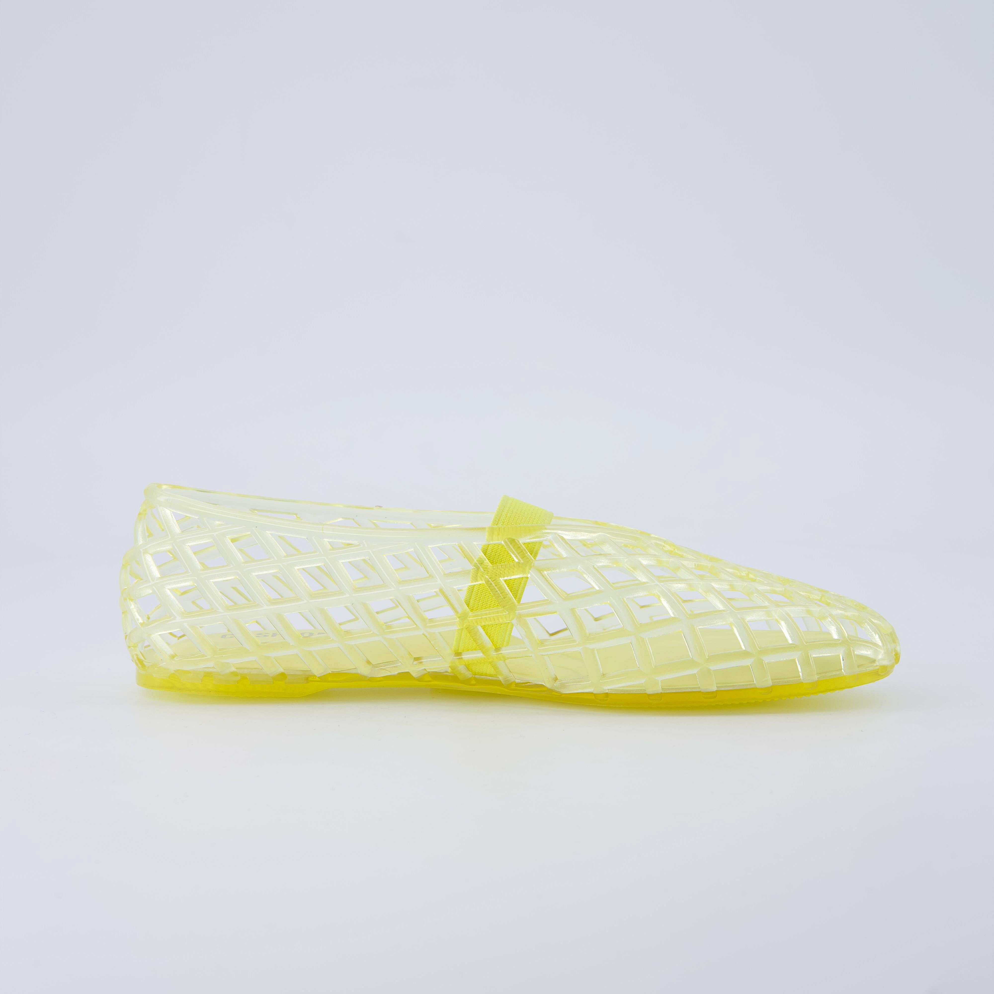Siesta Girls Jelly Ballet Flats Yellow Medium