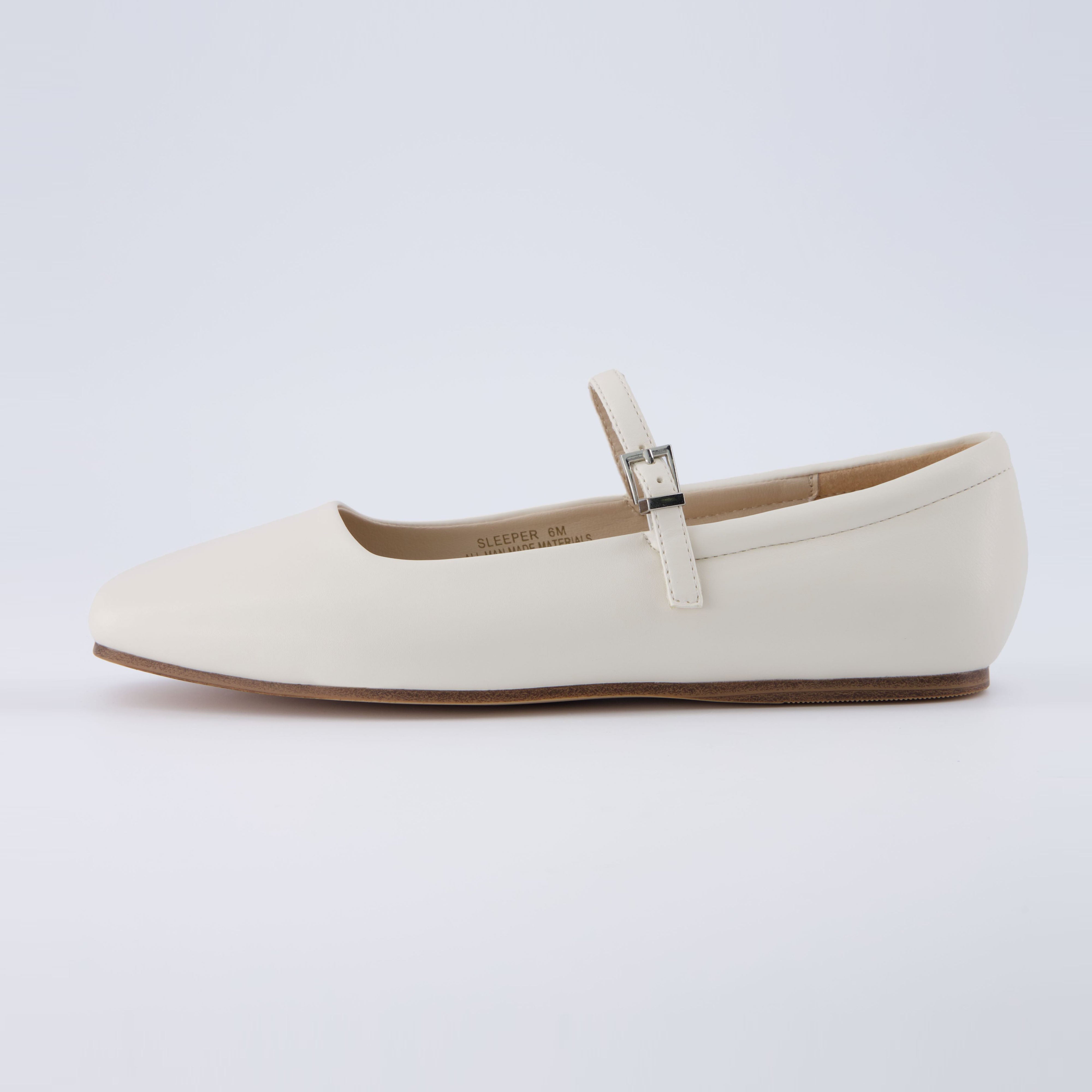 Sleeper Mary Jane Flat Cream