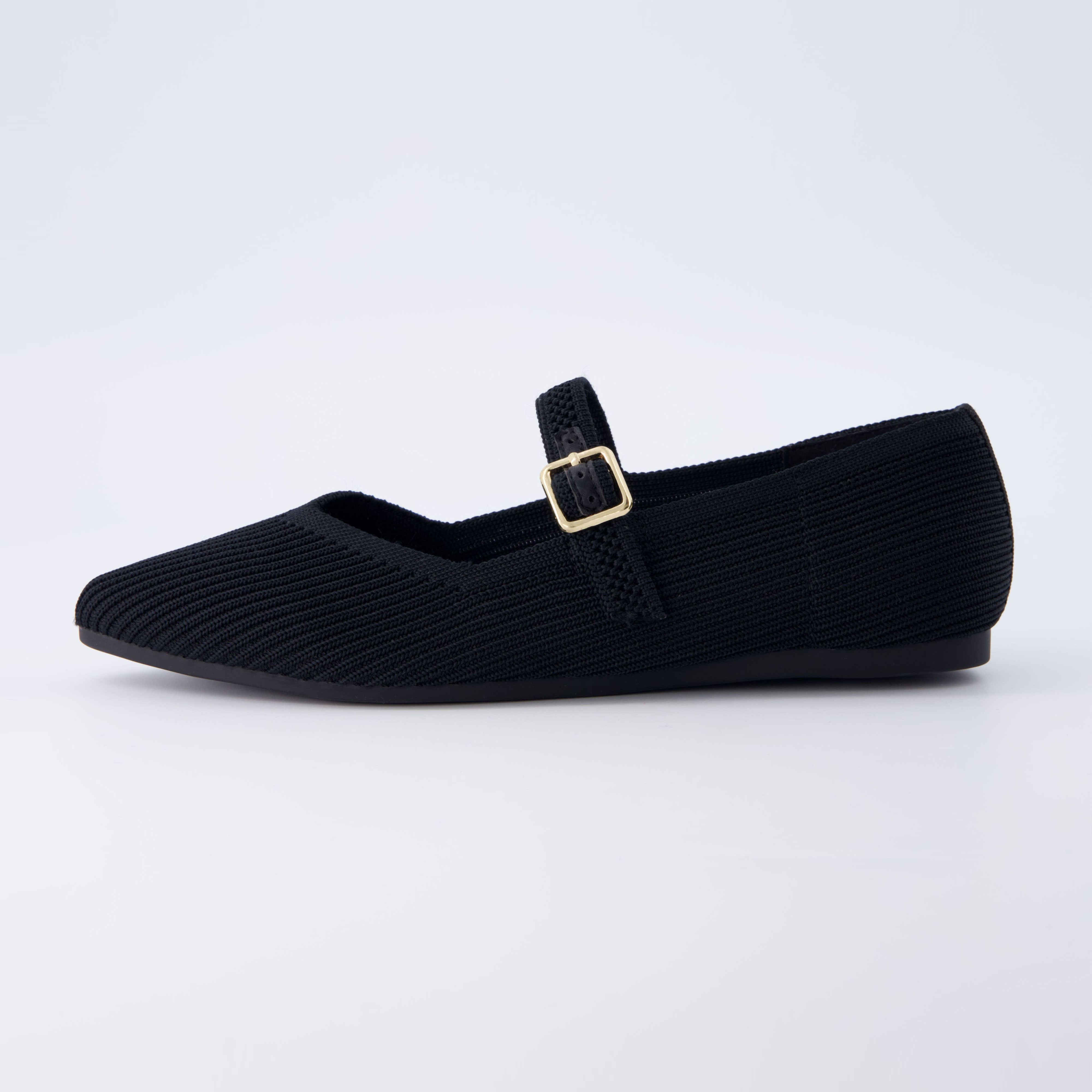 Sonnet Mary Jane Knit Flat Black