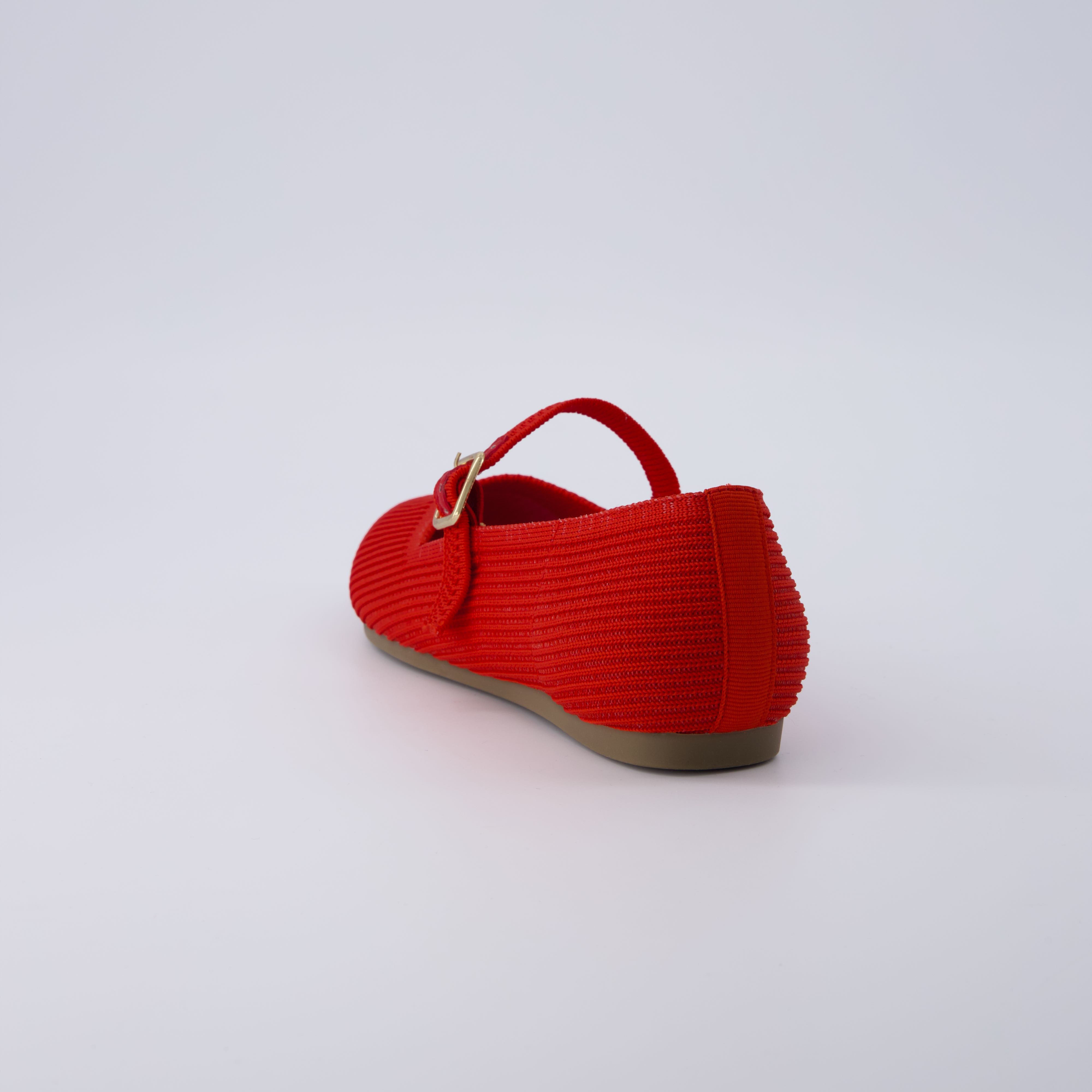 Sonnet Mary Jane Knit Flat Fiery Red