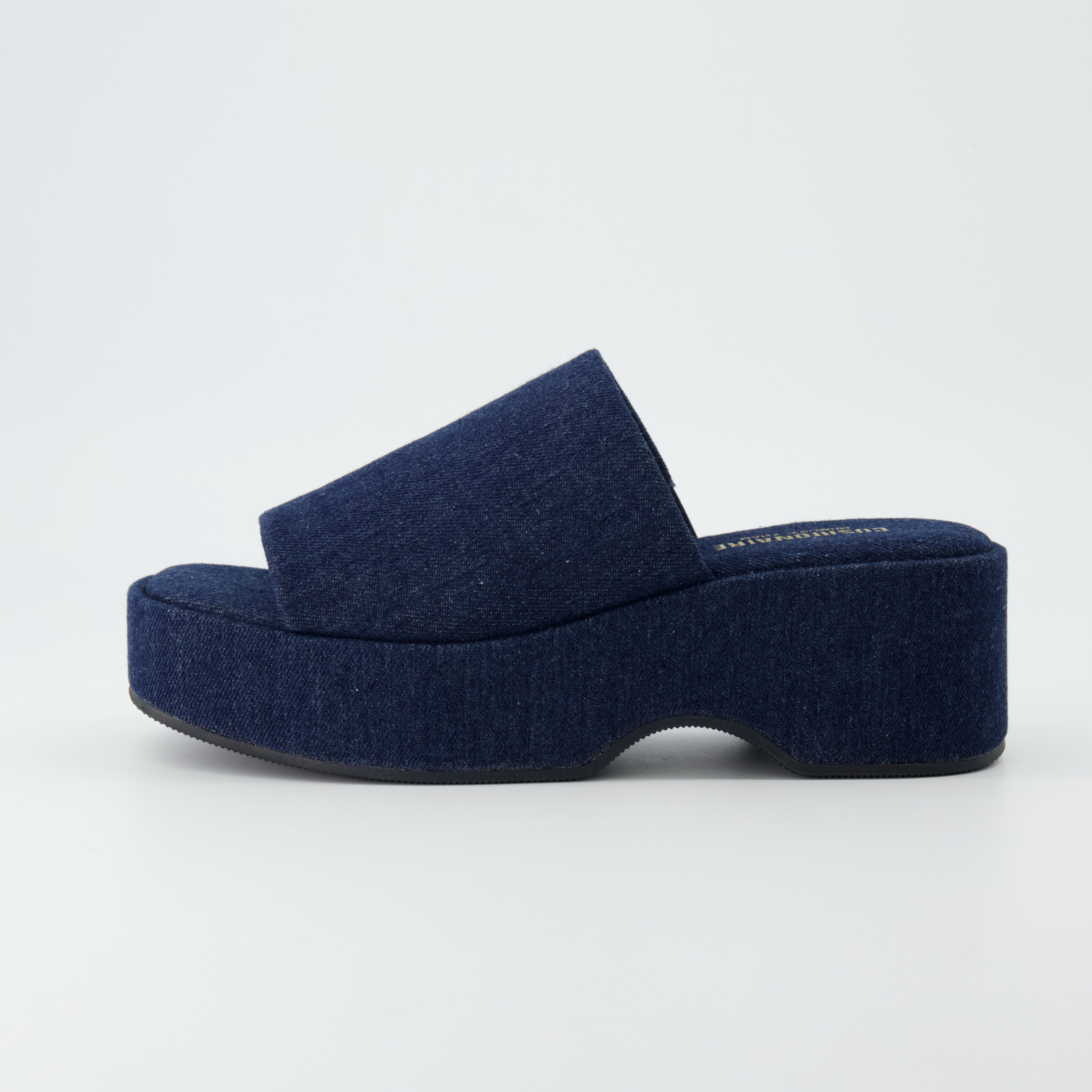 Spin One-Band Platform Sandal Denim