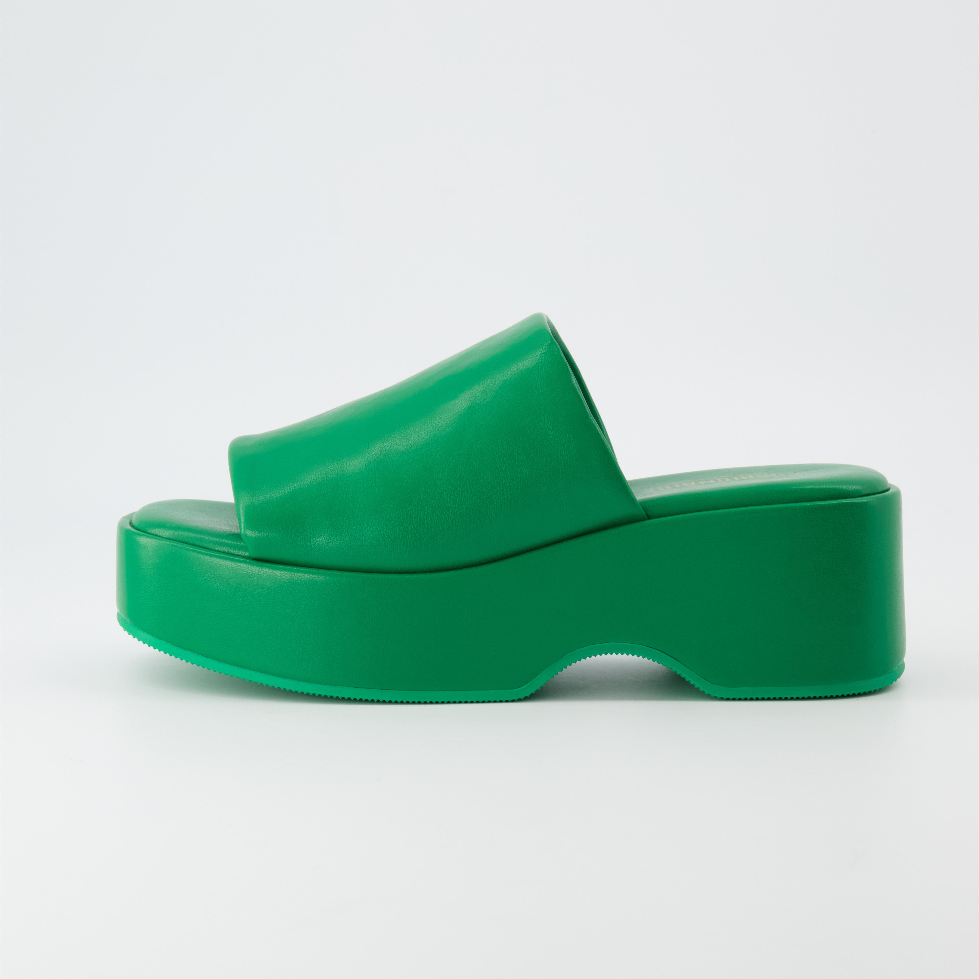 Spin One-Band Platform Sandal Kelly Green