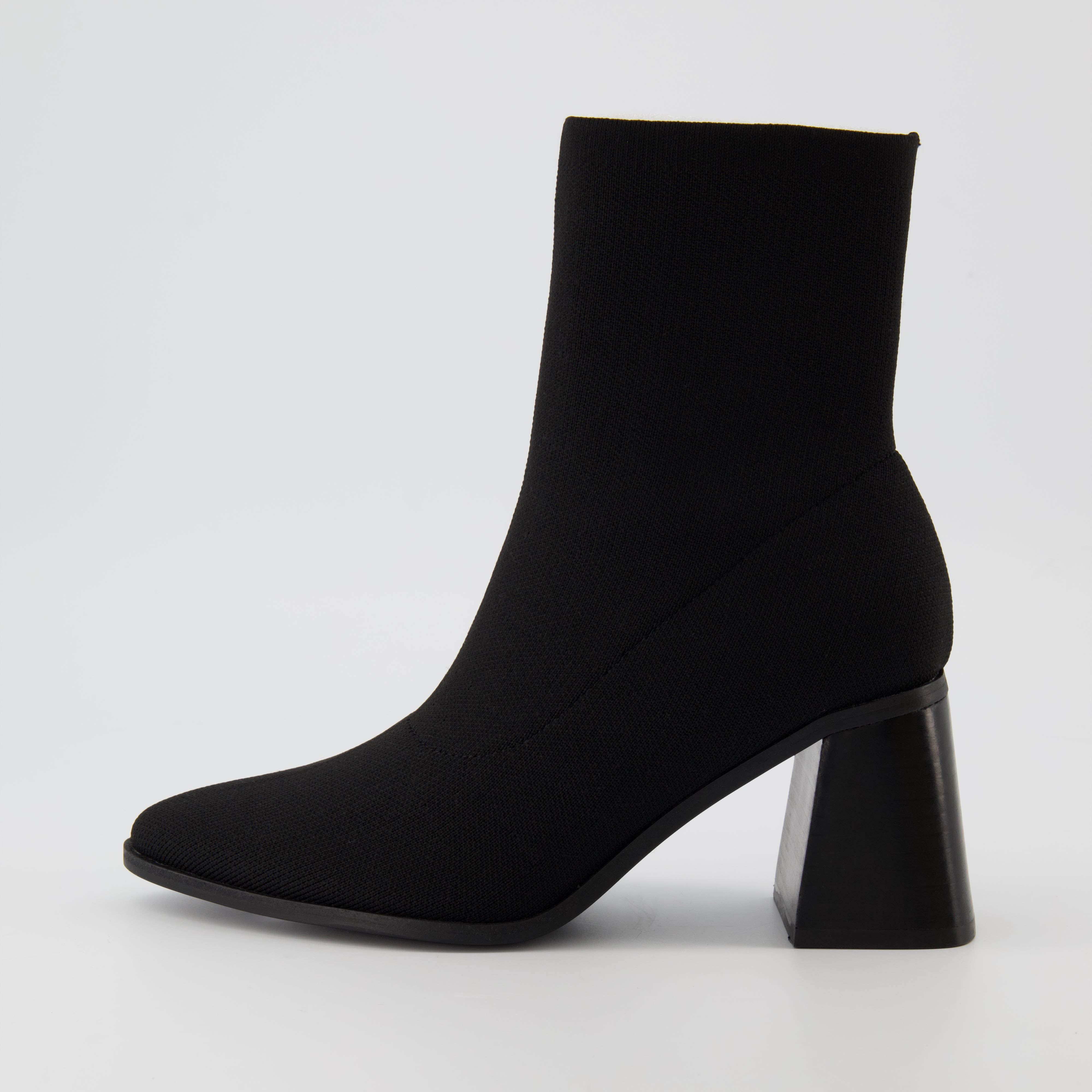 Sterling Stretch Knit Boot Black